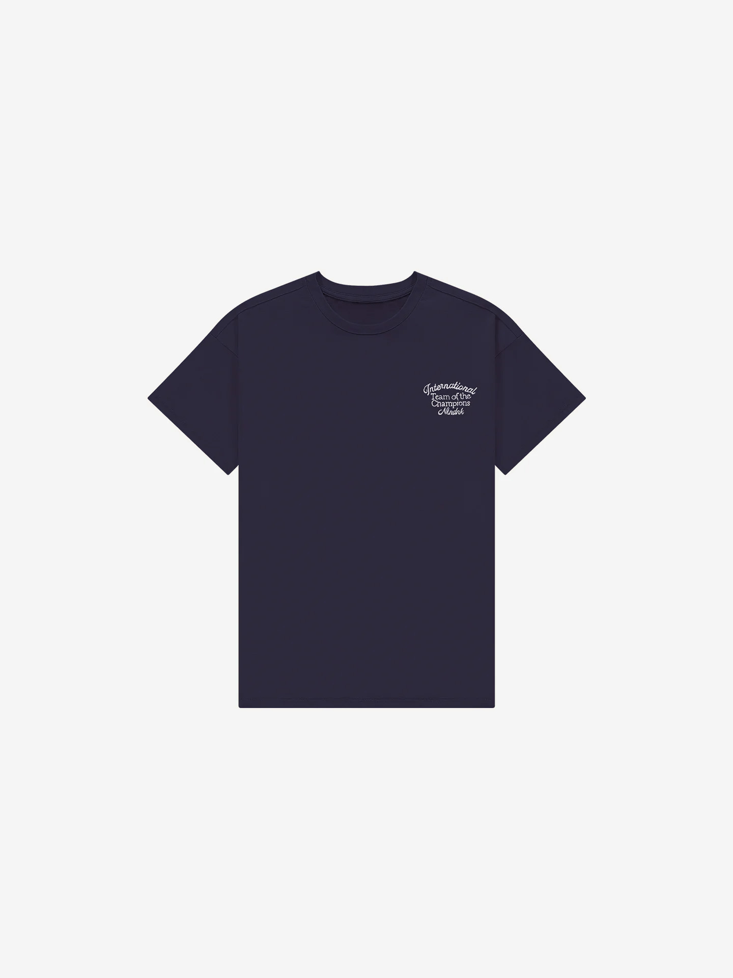 T-shirt with embroidered text