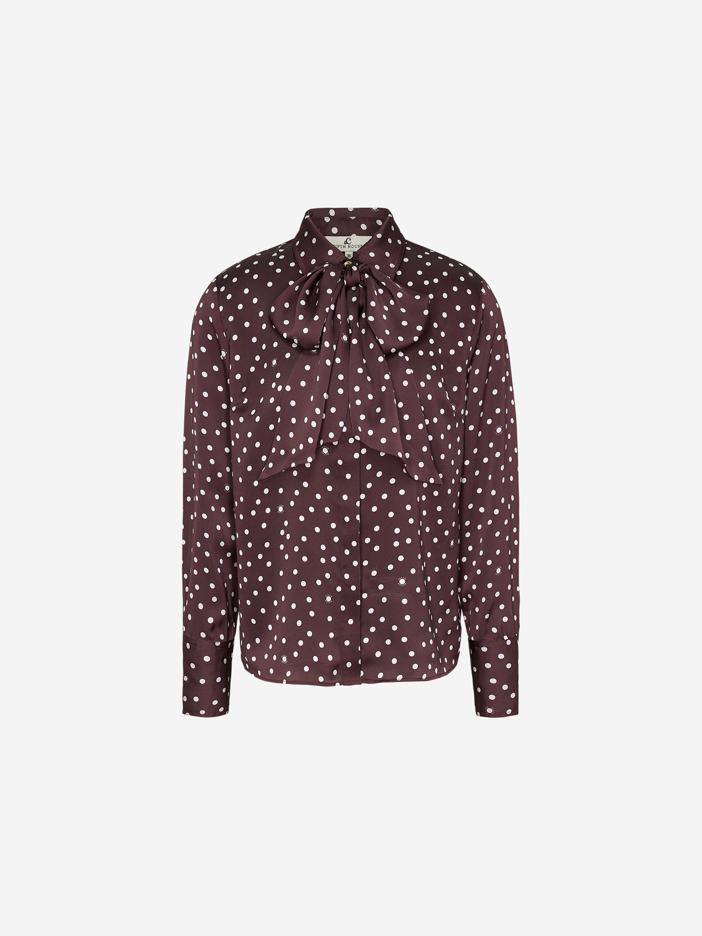 Satin blouse with dots