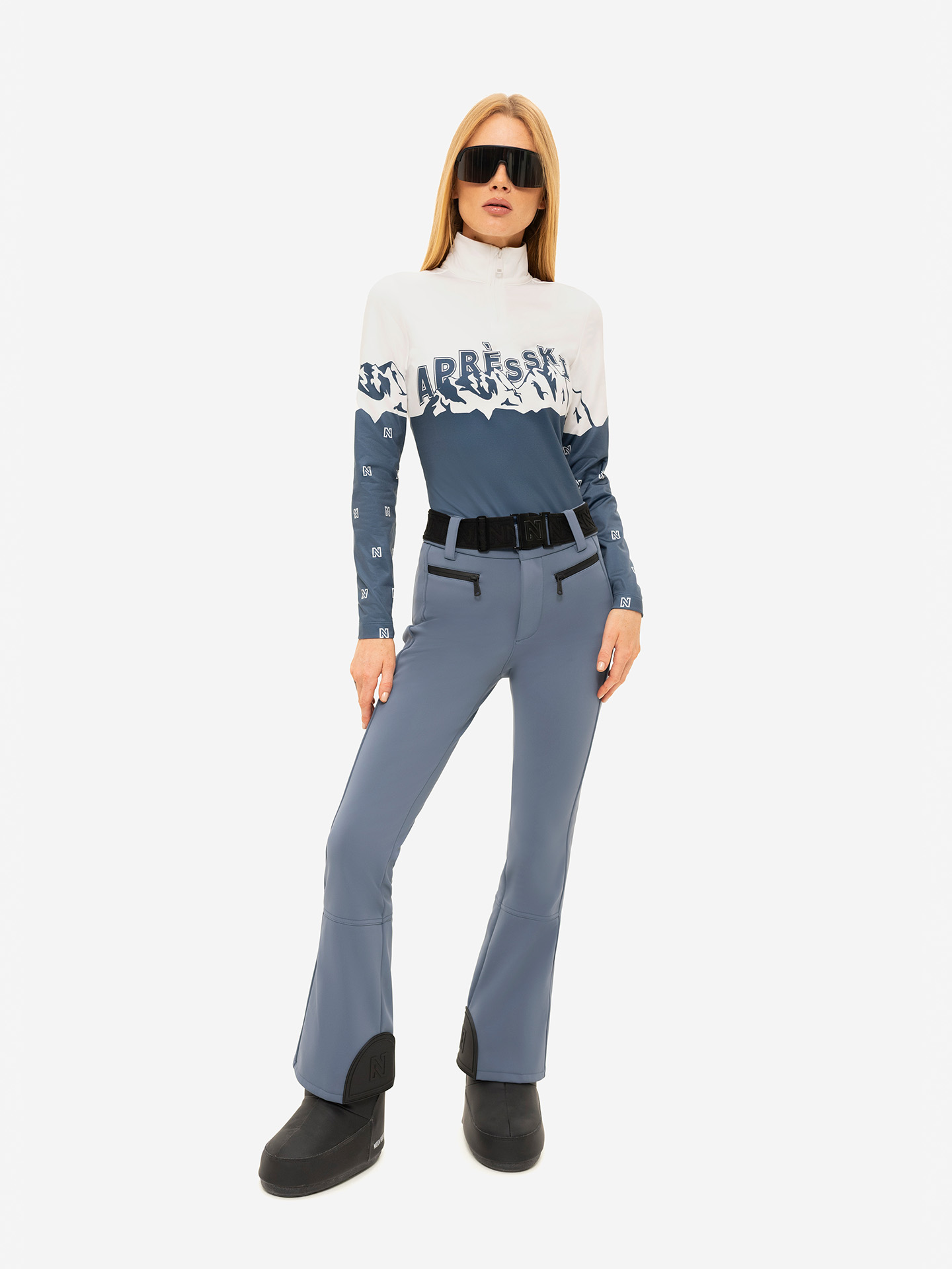 Ski pants with elastic belt