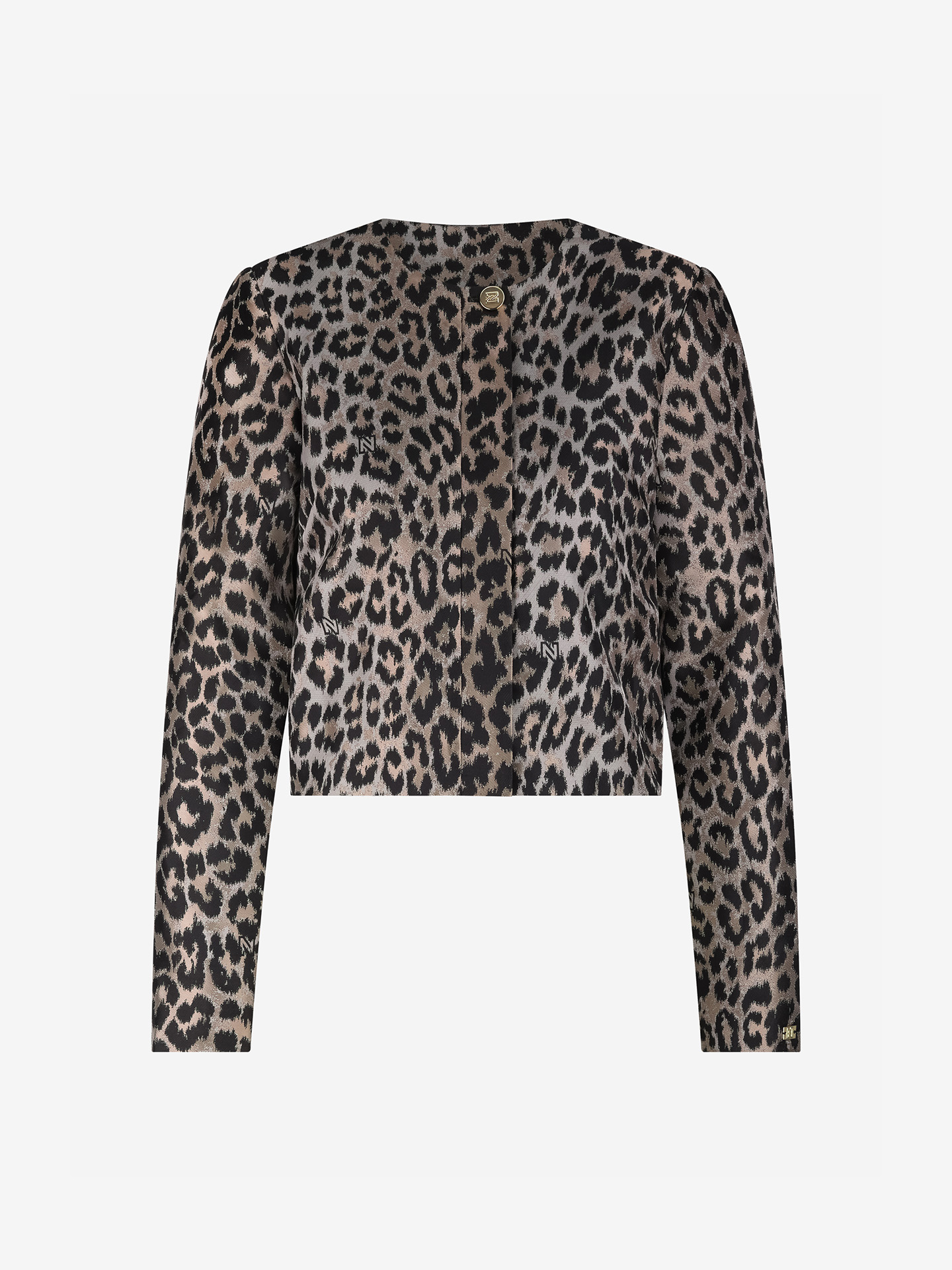 Kort jack met luipaardprint