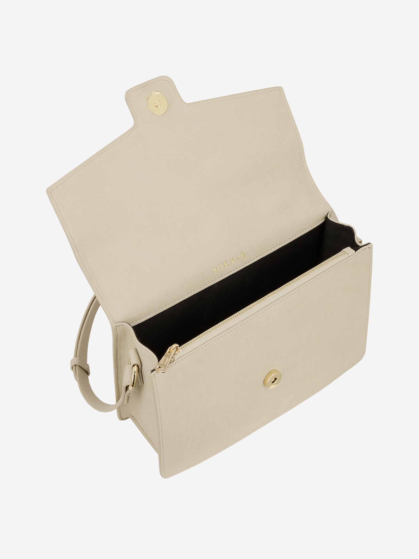 Shoulder bag with crocodile print