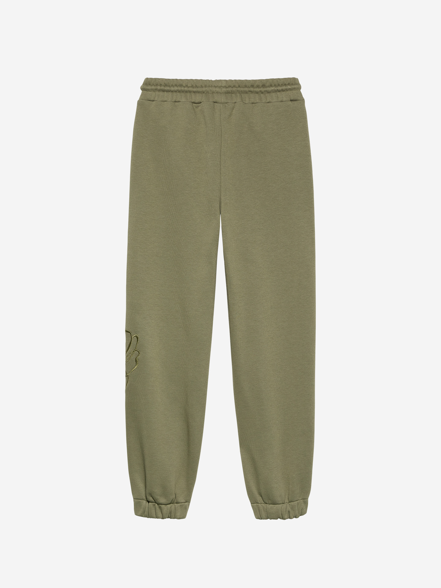 Jogging pants with floral embroidery