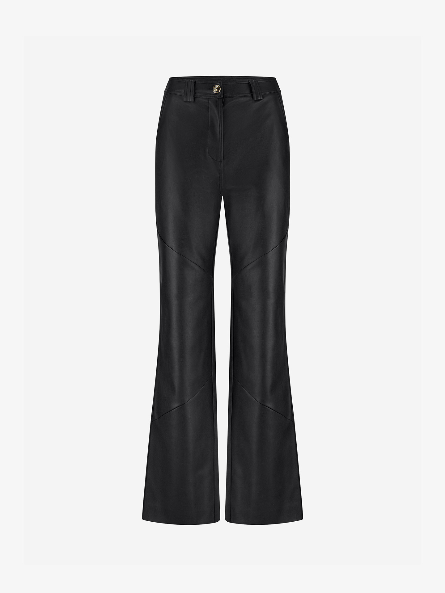 Flared broek van imitatieleer