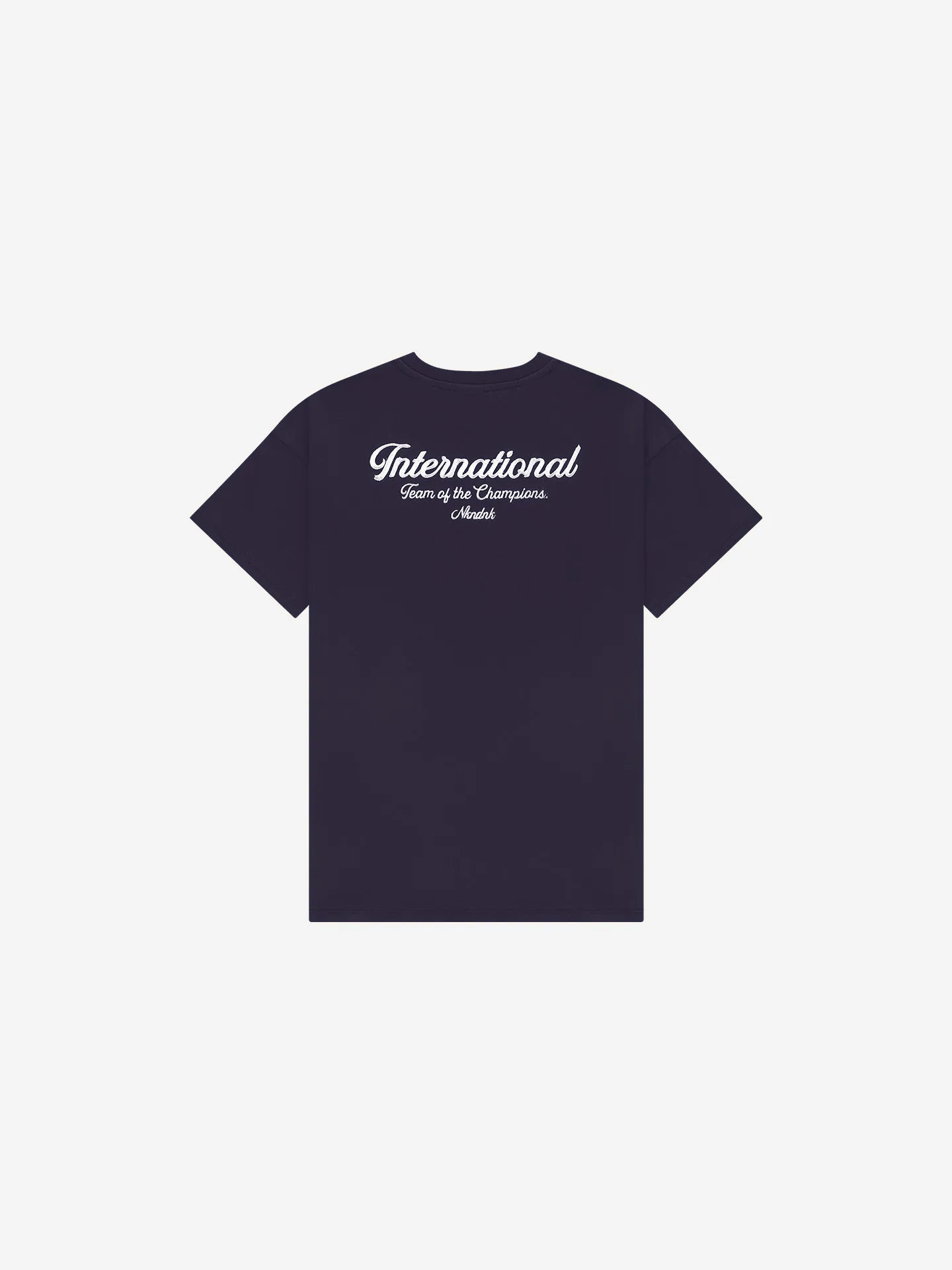 T-shirt with embroidered text