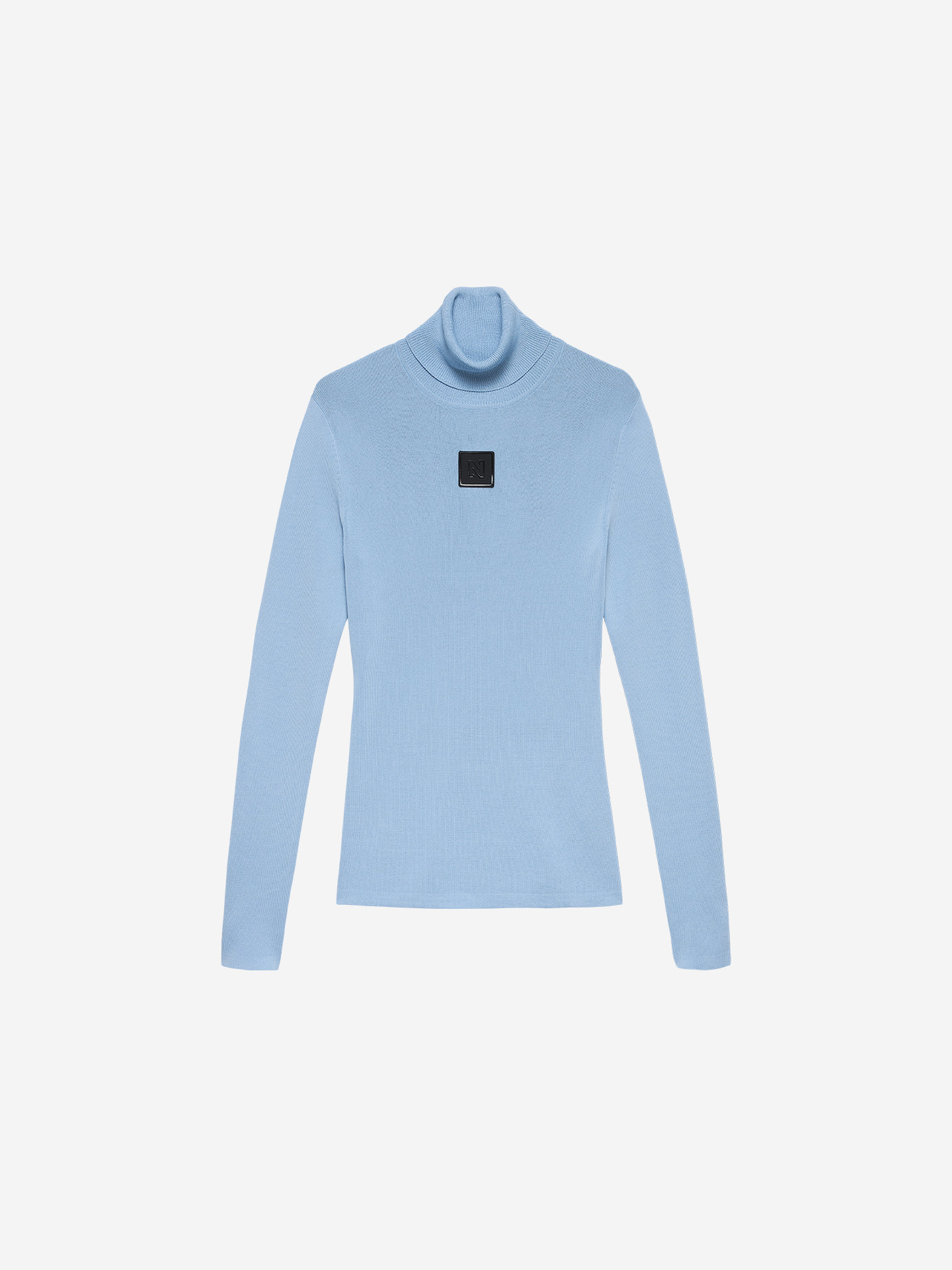 Turtleneck sweater with logo patch
