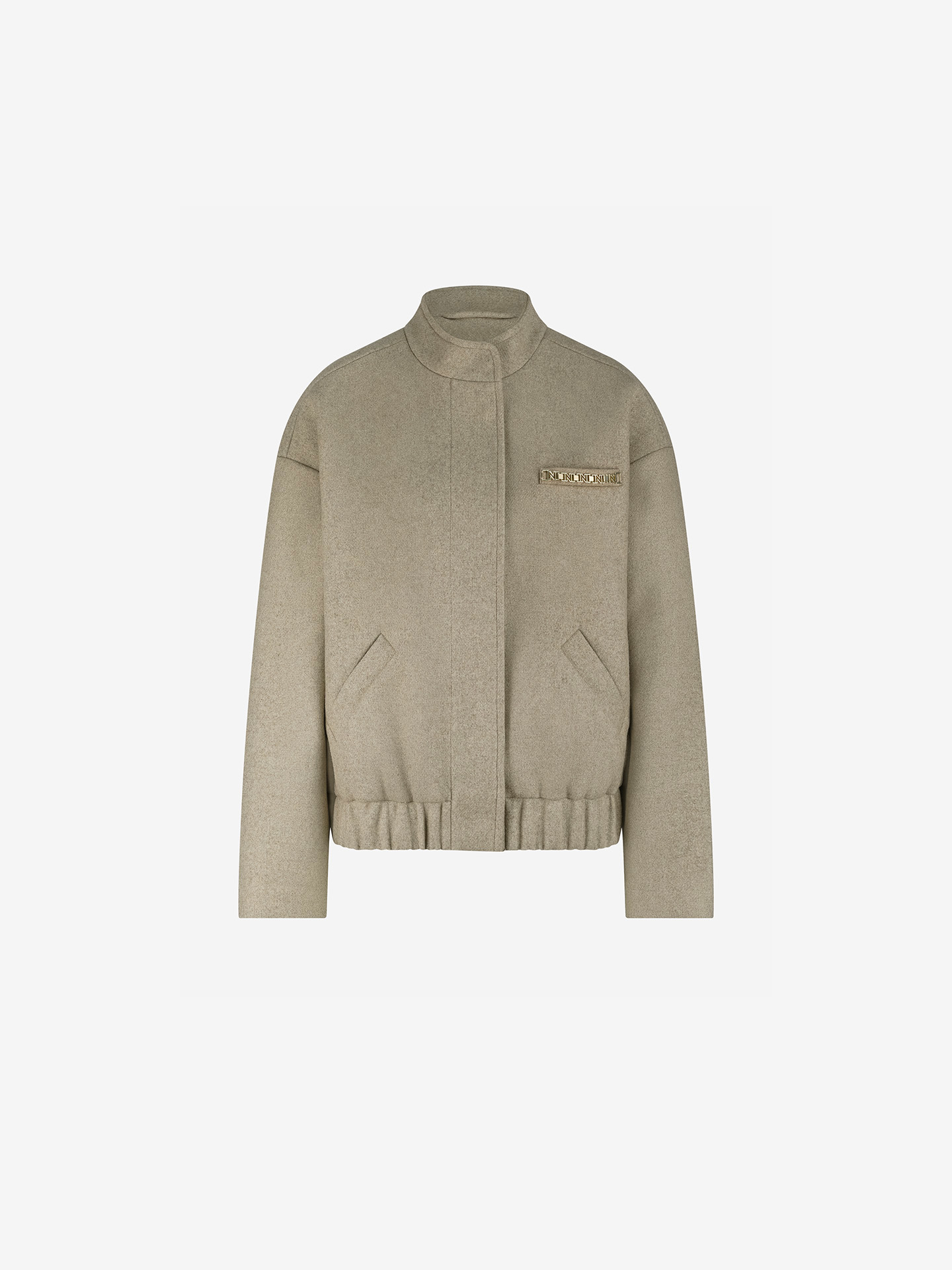 Wool blend bomber jacket