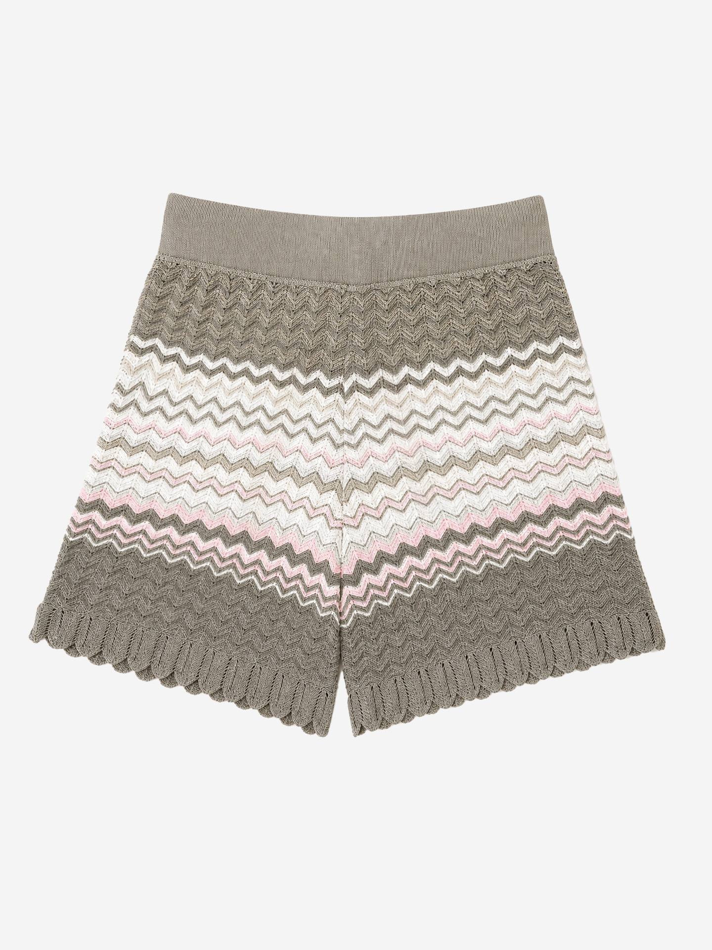 Short met zigzagpatroon