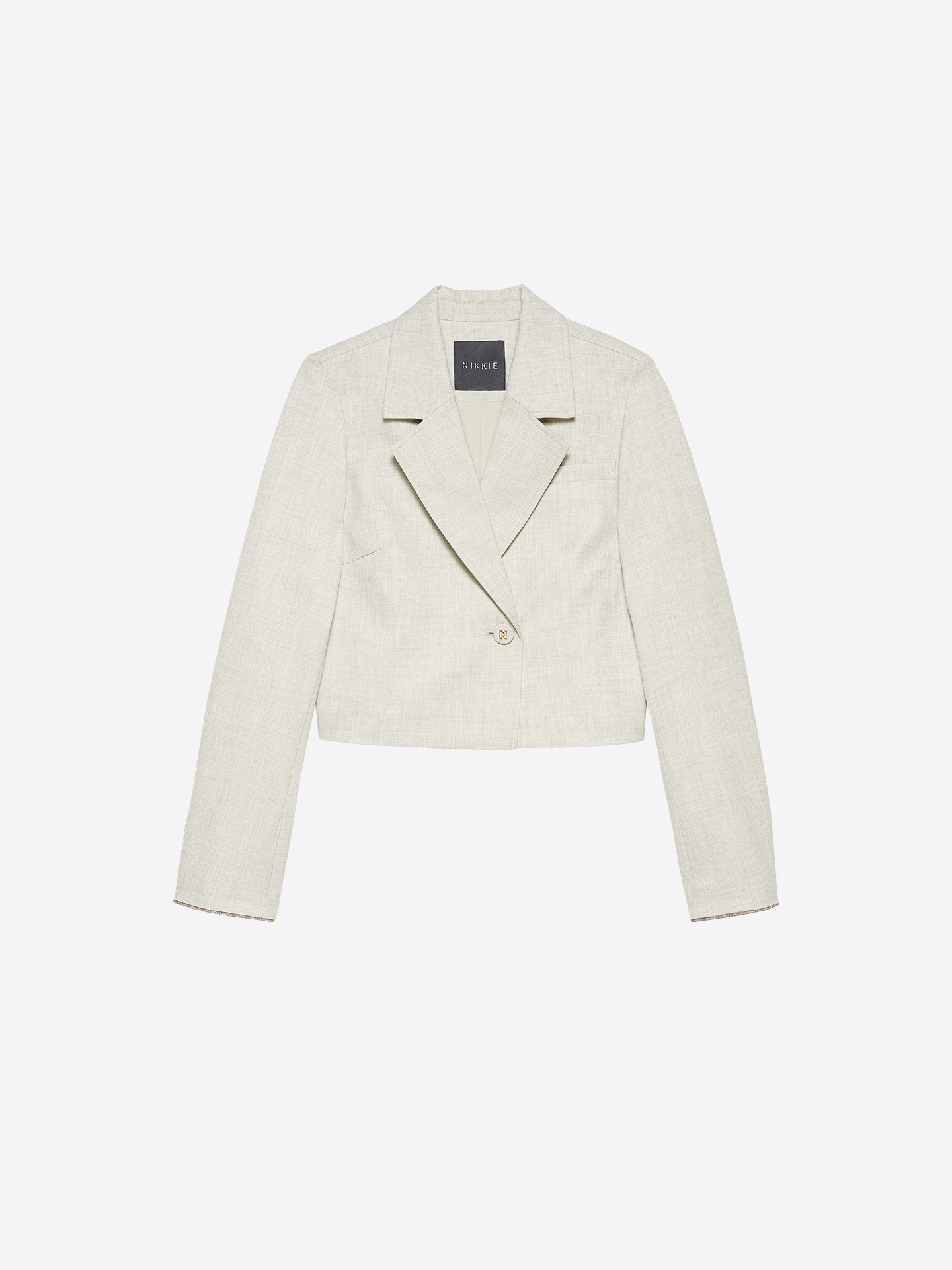 Cropped blazer met glitterbies