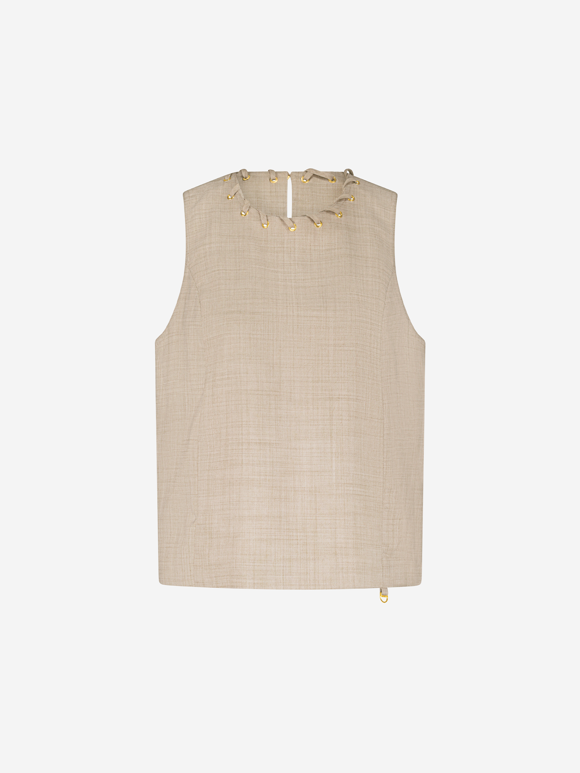 Melange top with cord details