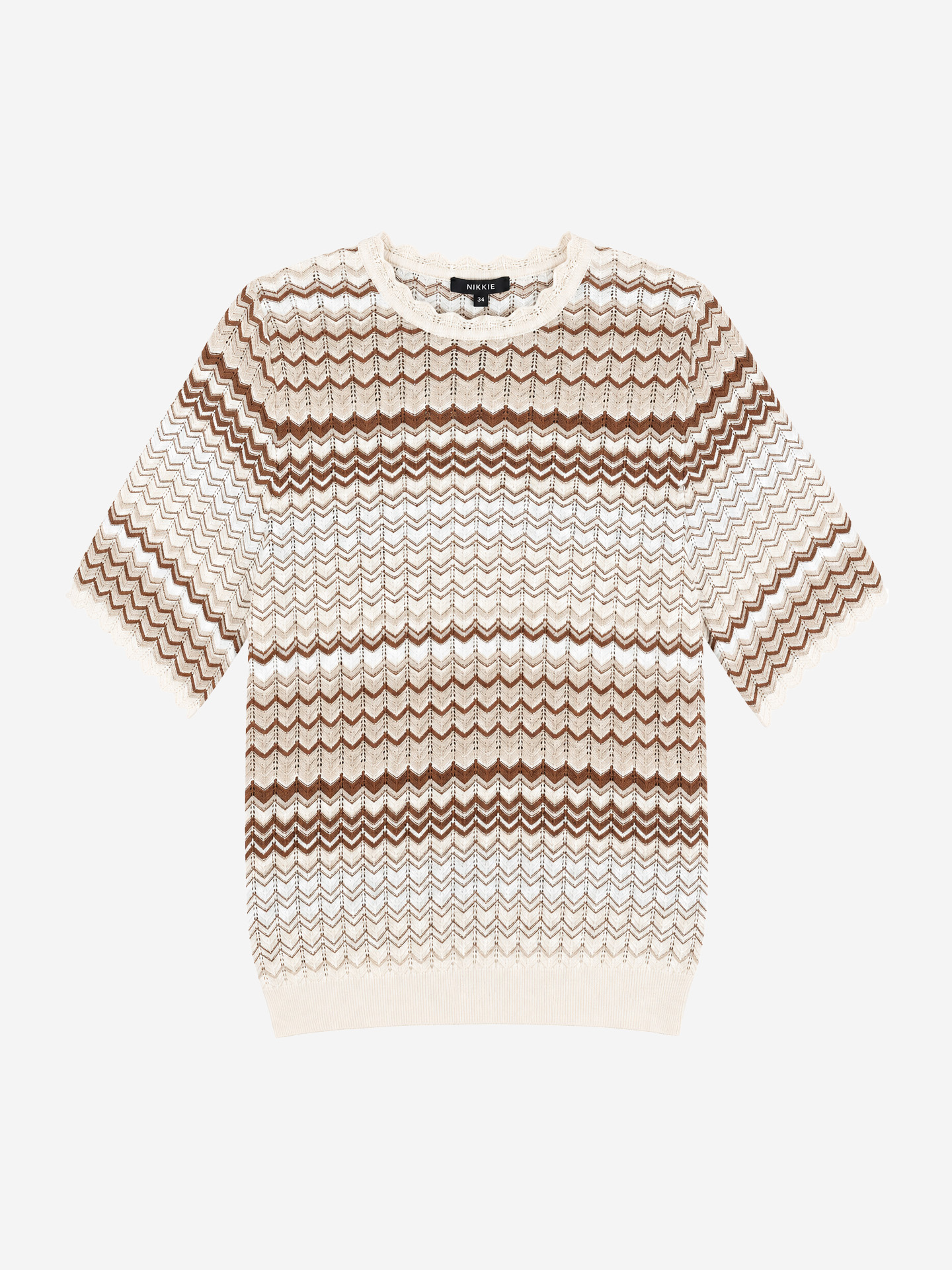 Top met zigzagpatroon