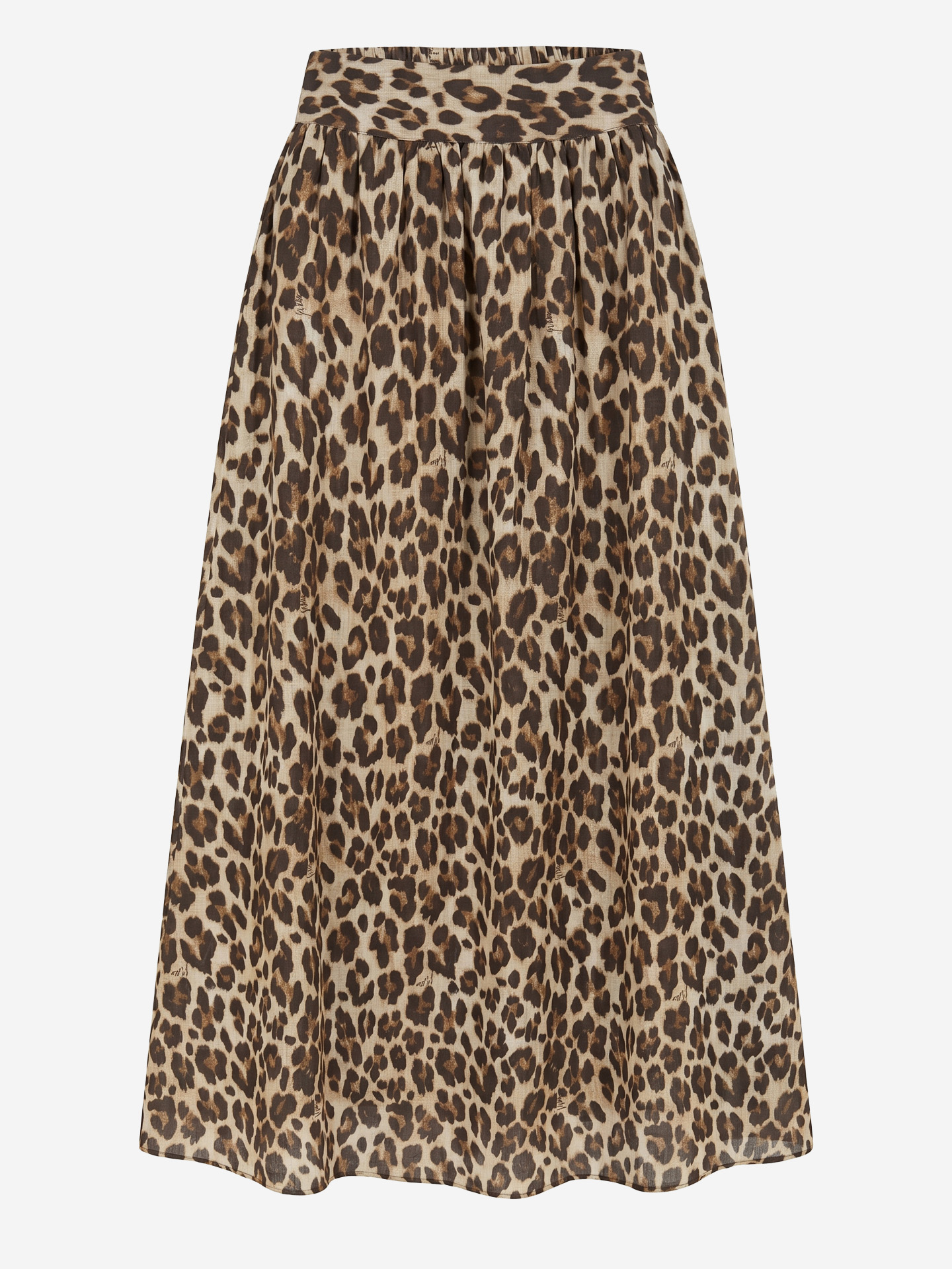 Maxi skirt with leopard print