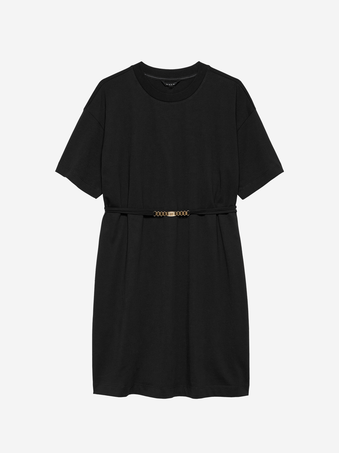 T-shirt dress with belt