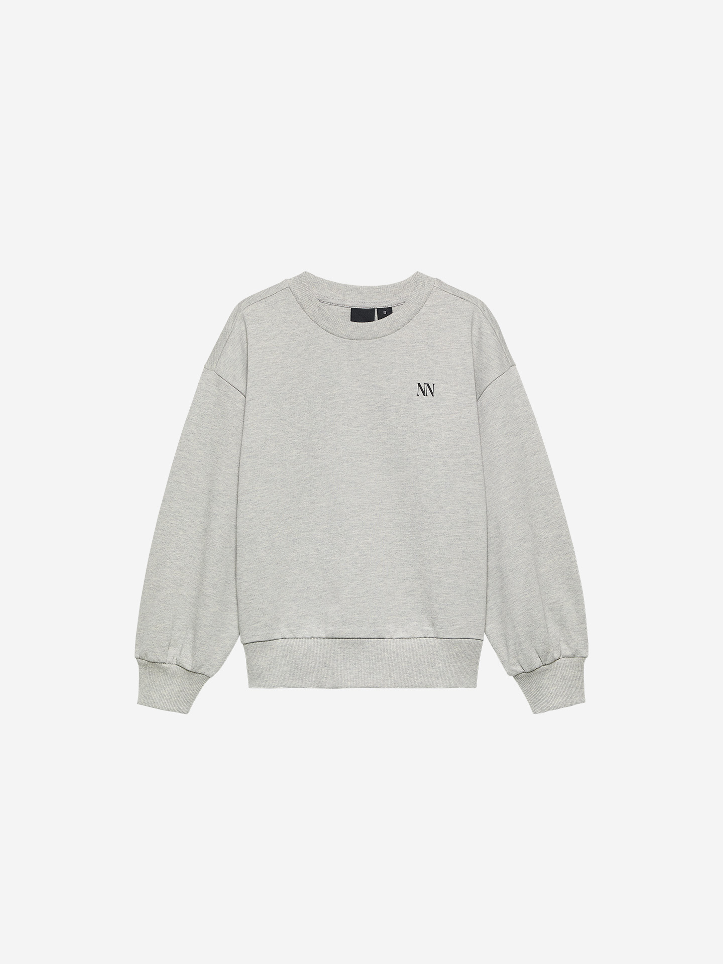 Melange sweater with text print