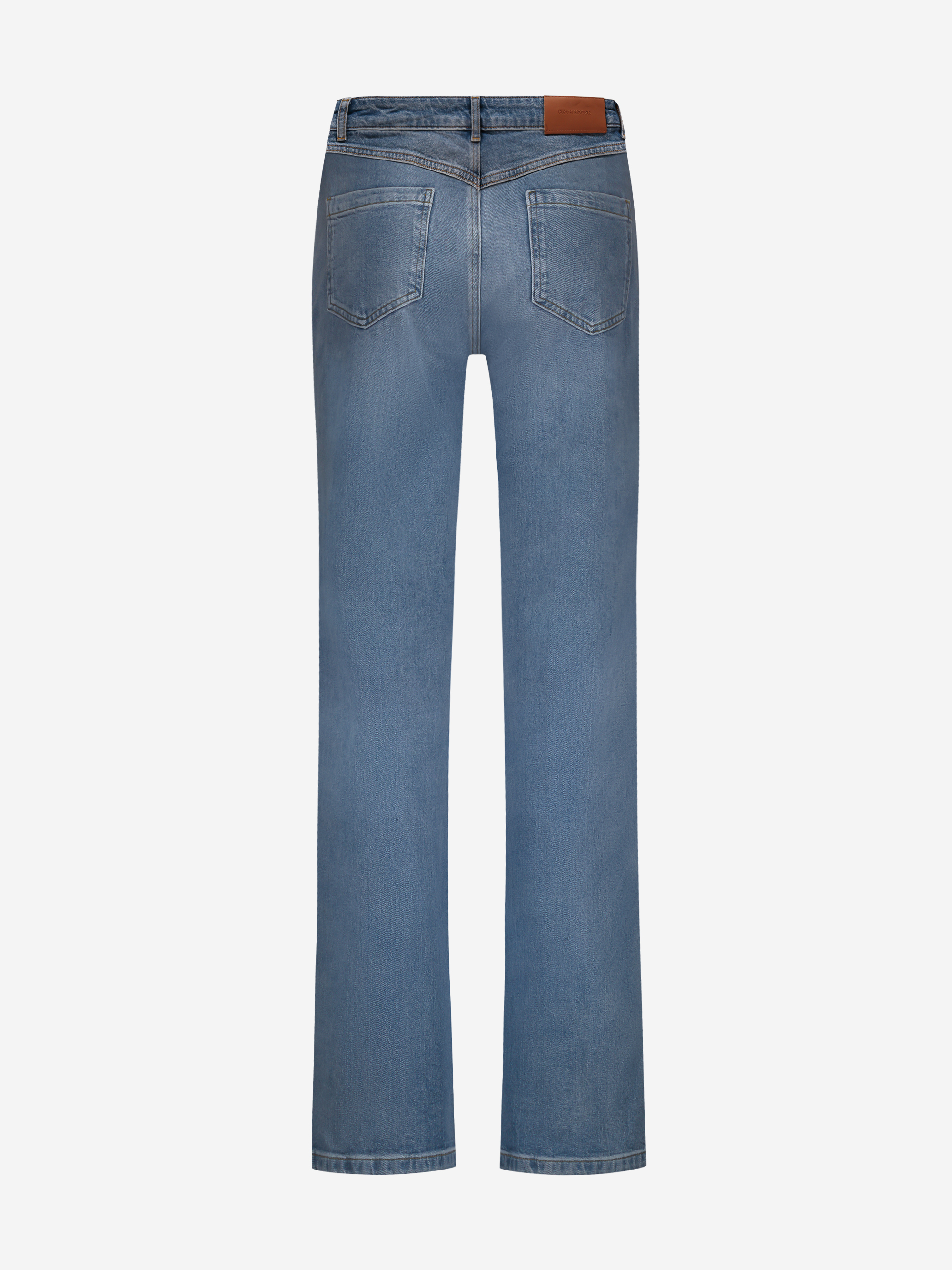 Loose-fitting jeans with row of buttons