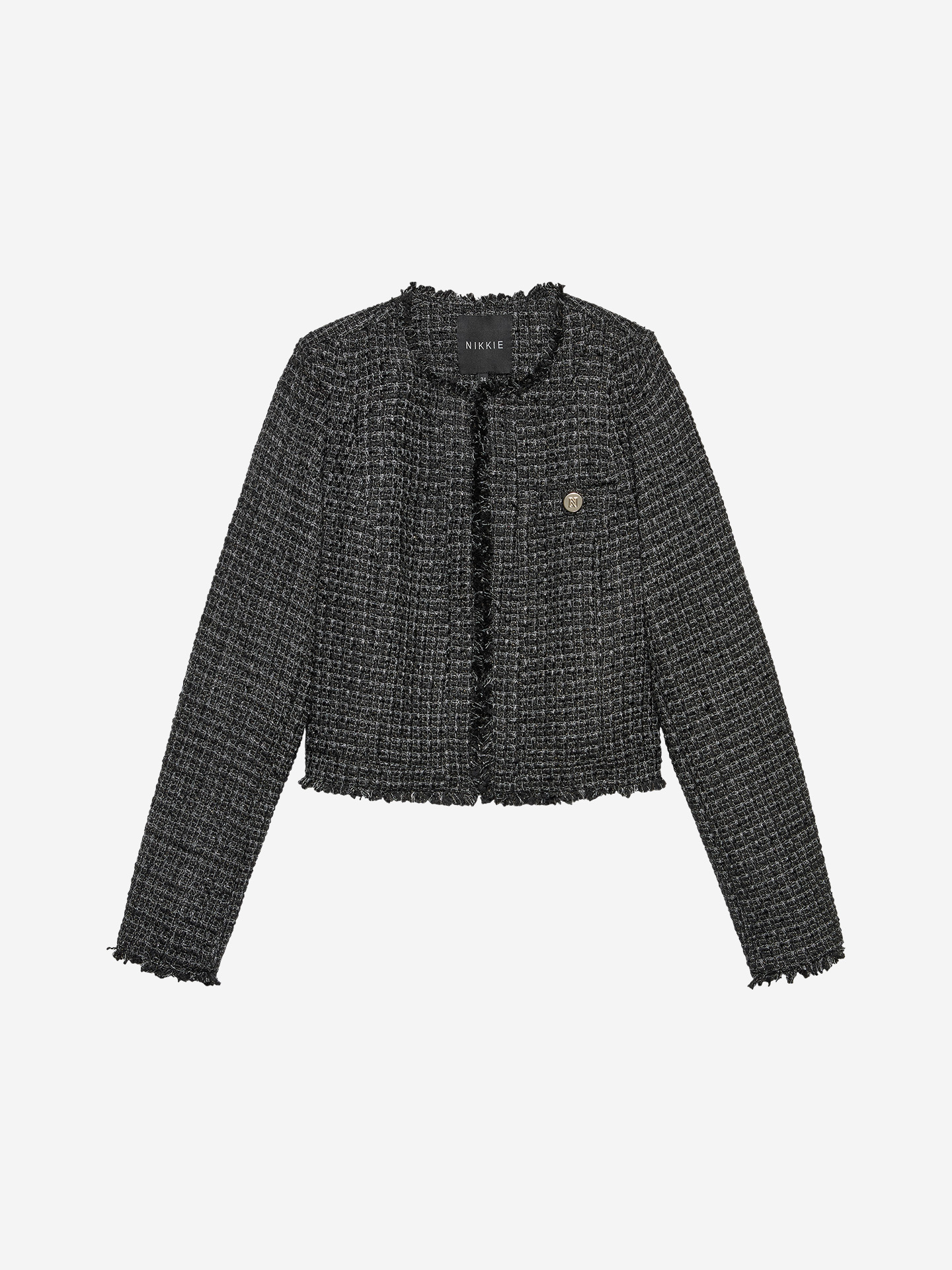 Short tweed blazer