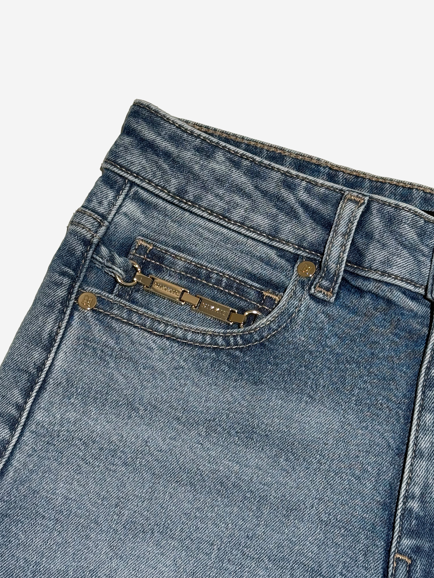 Wide Leg Chain Denim