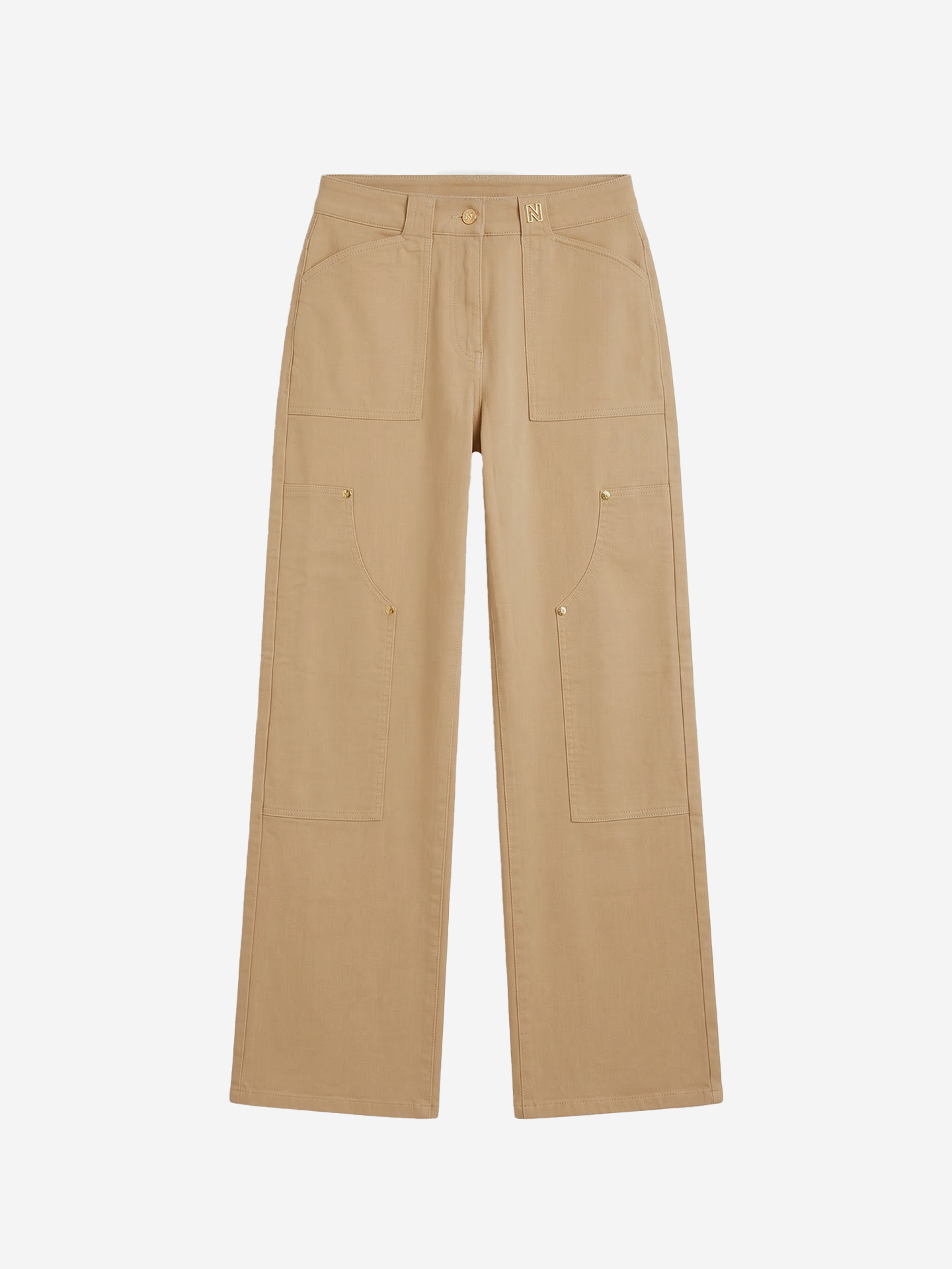 Broek met opgestikte details