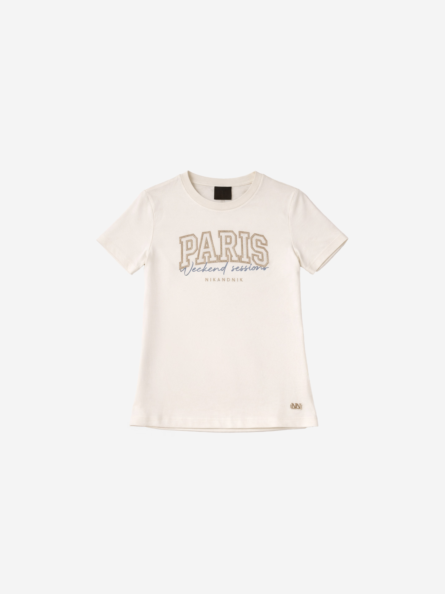 T-shirt with embroidered logo