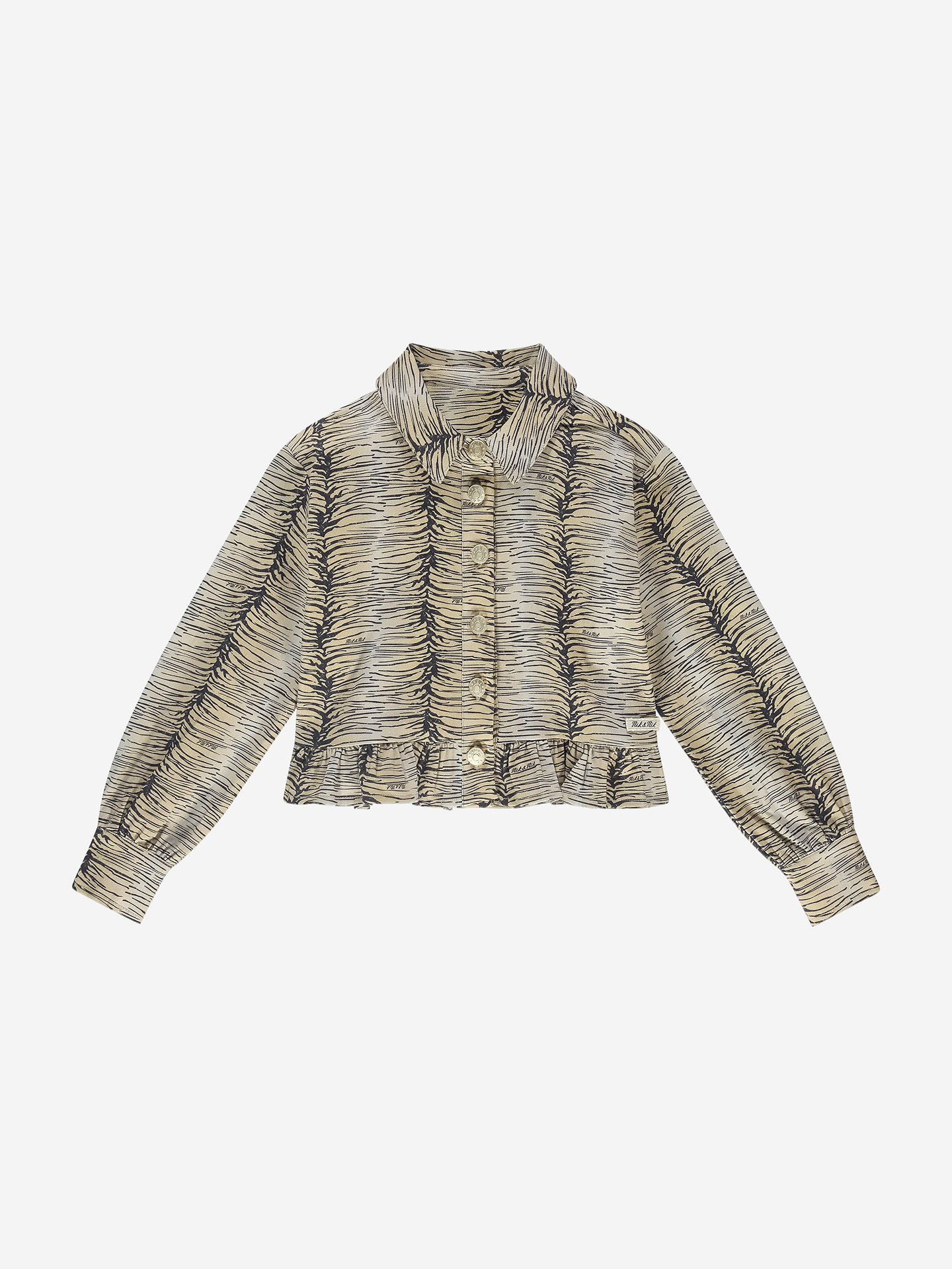 Short jacket with zebra print