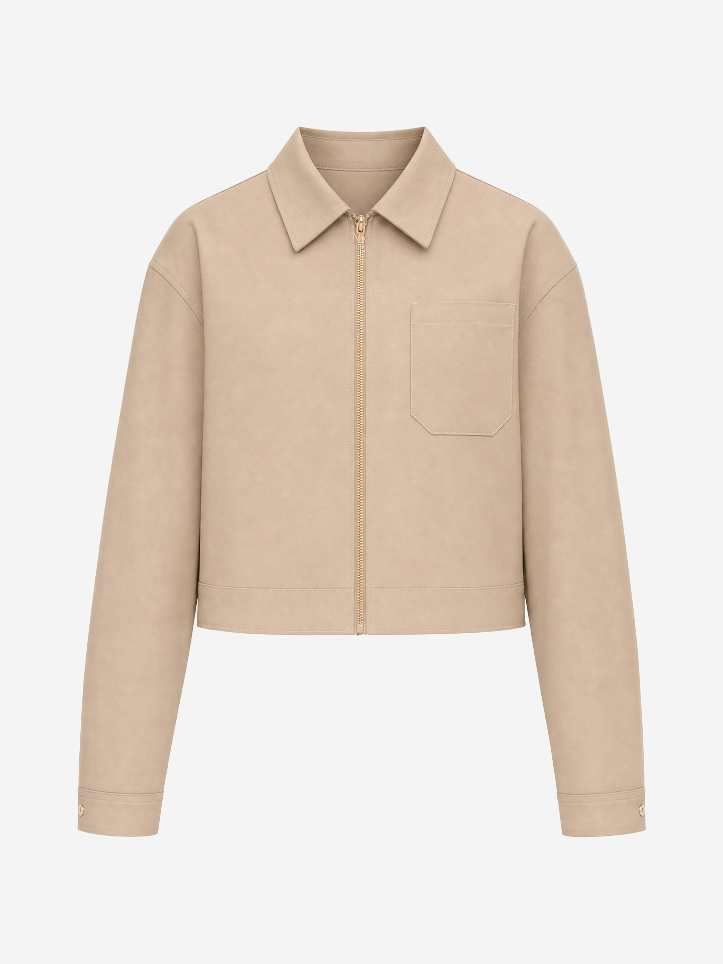 Short jacket with stitching