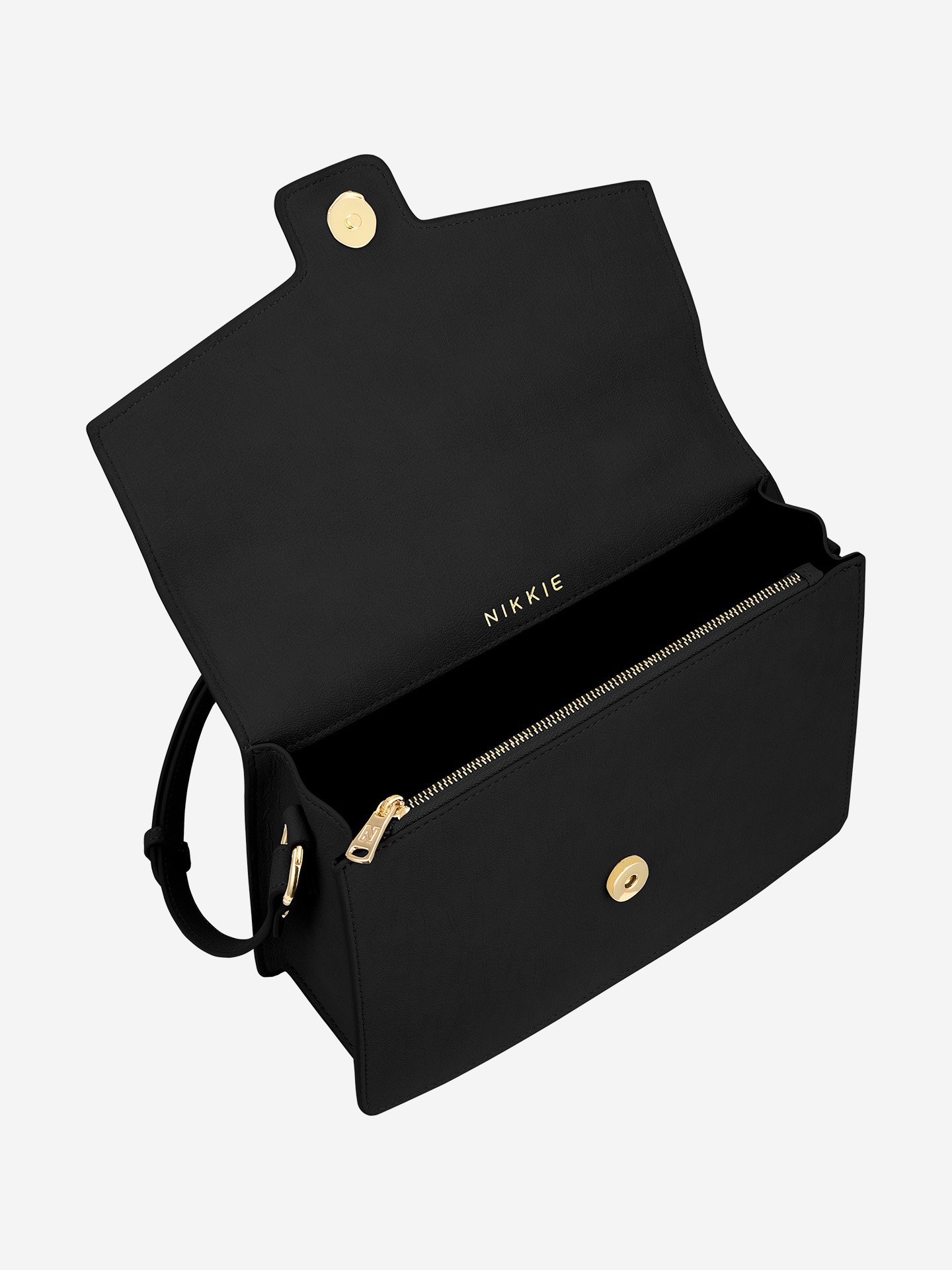 Shoulder bag with crocodile print