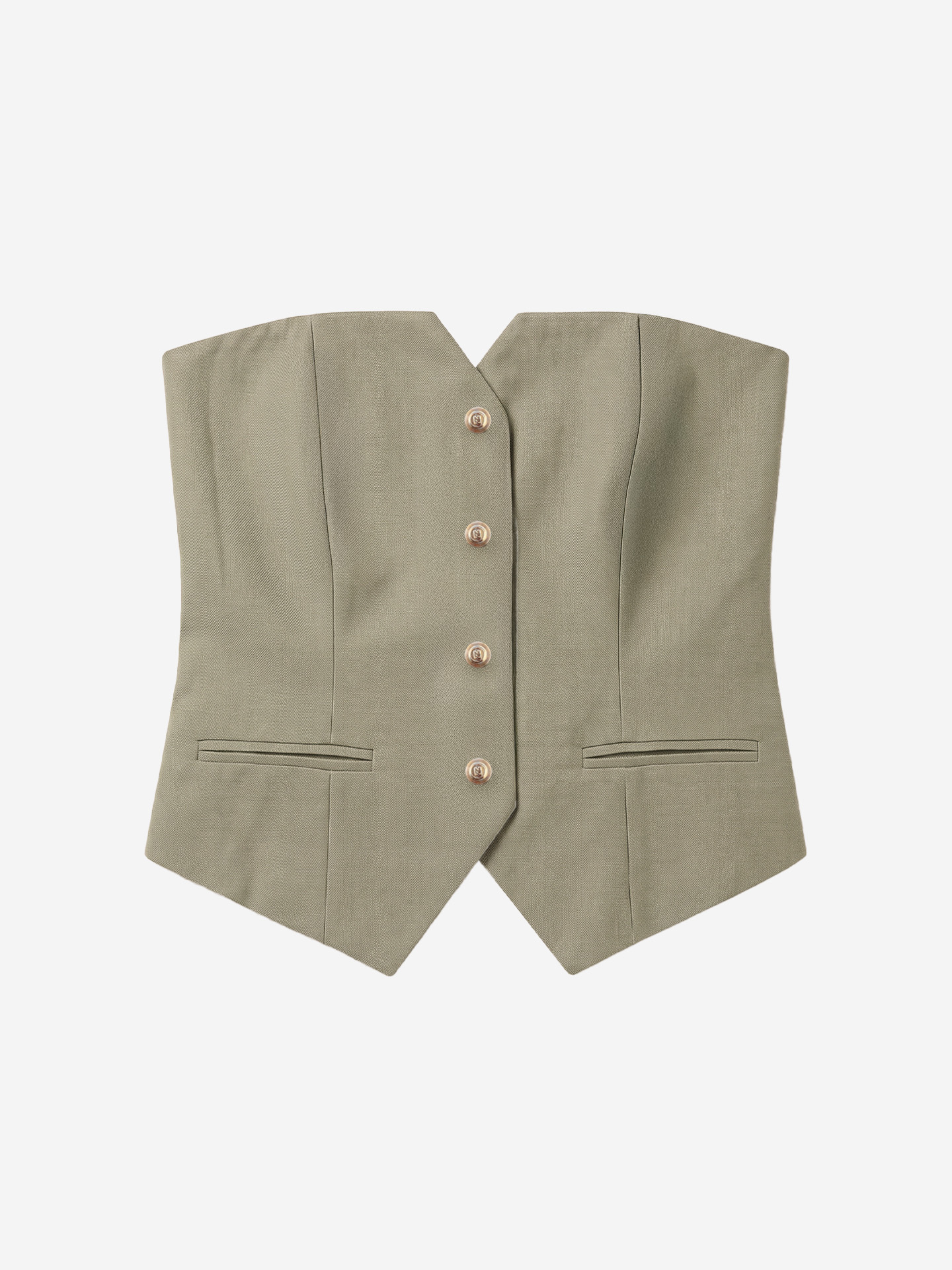 Gemêleerde strapless top