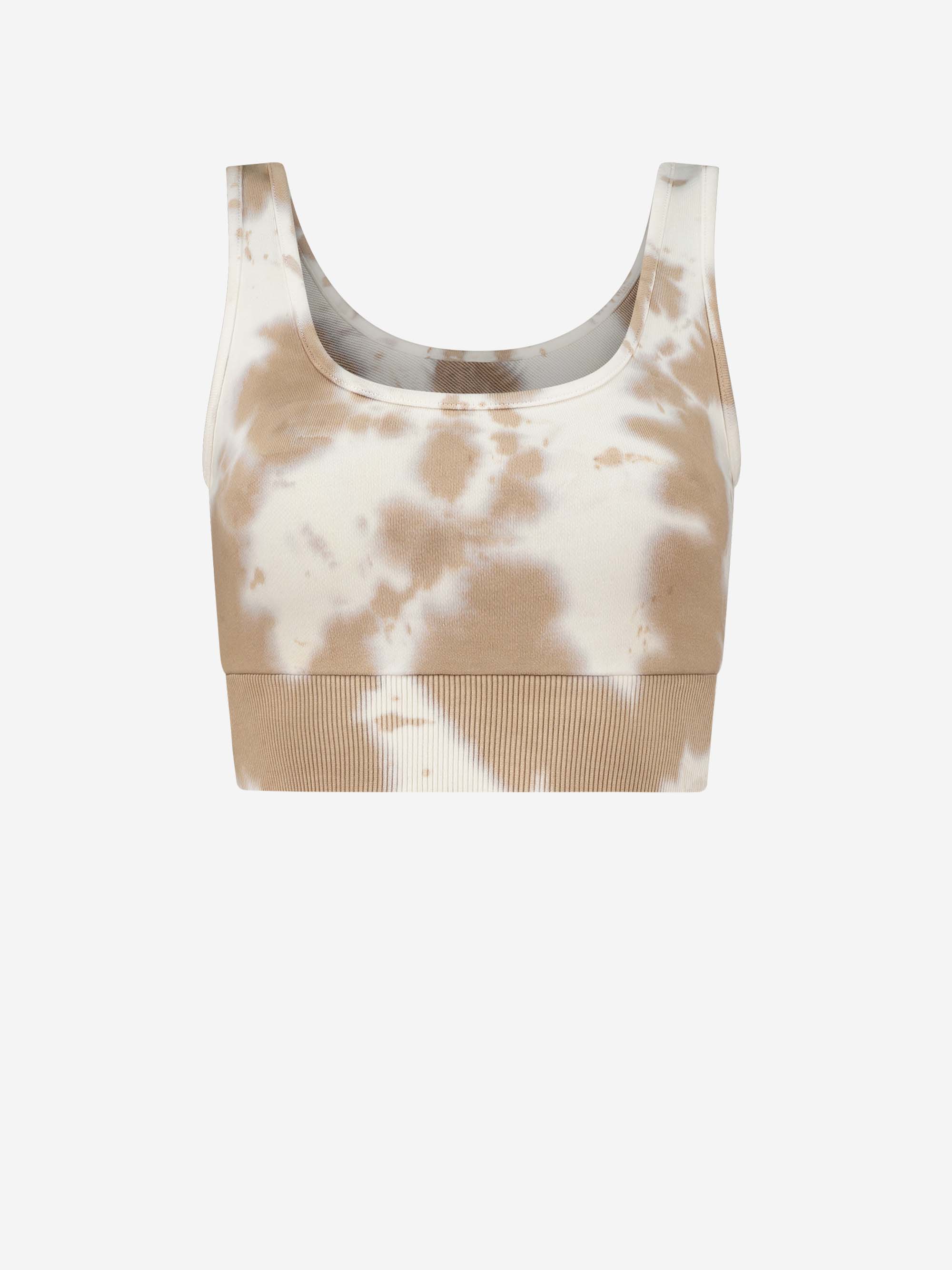 Short fitted top with tie dye print