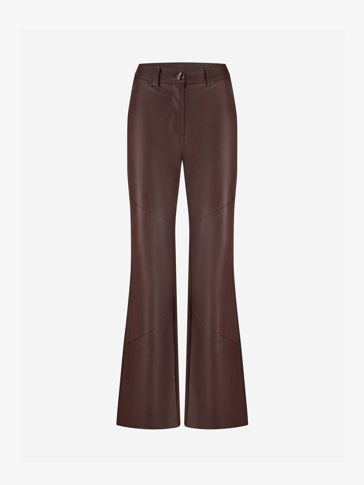 Flared broek van imitatieleer