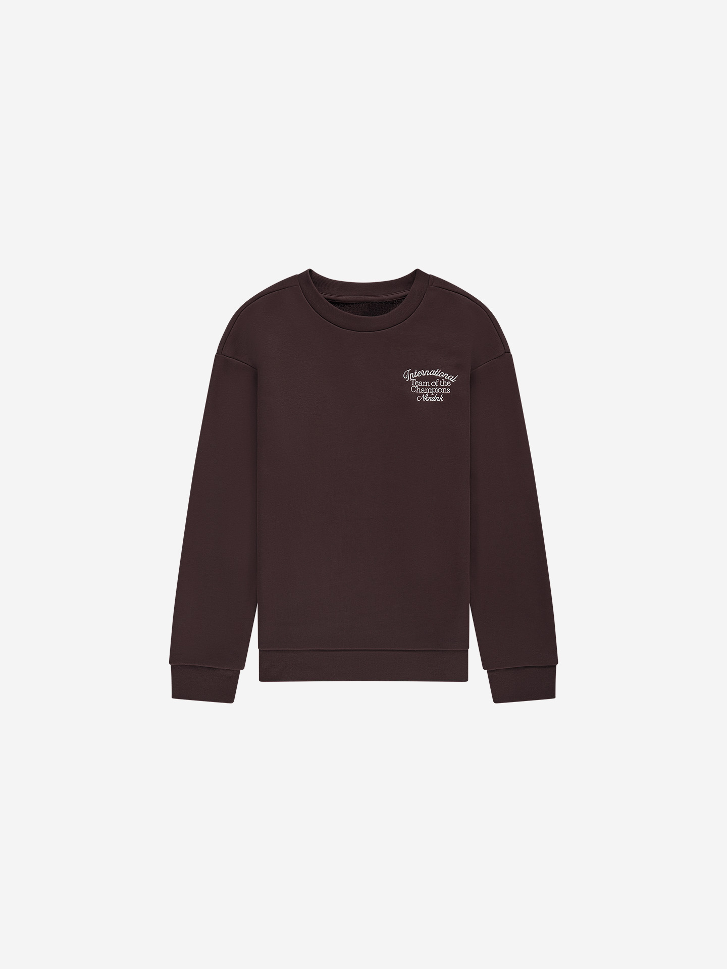 Sweater with embroidered text