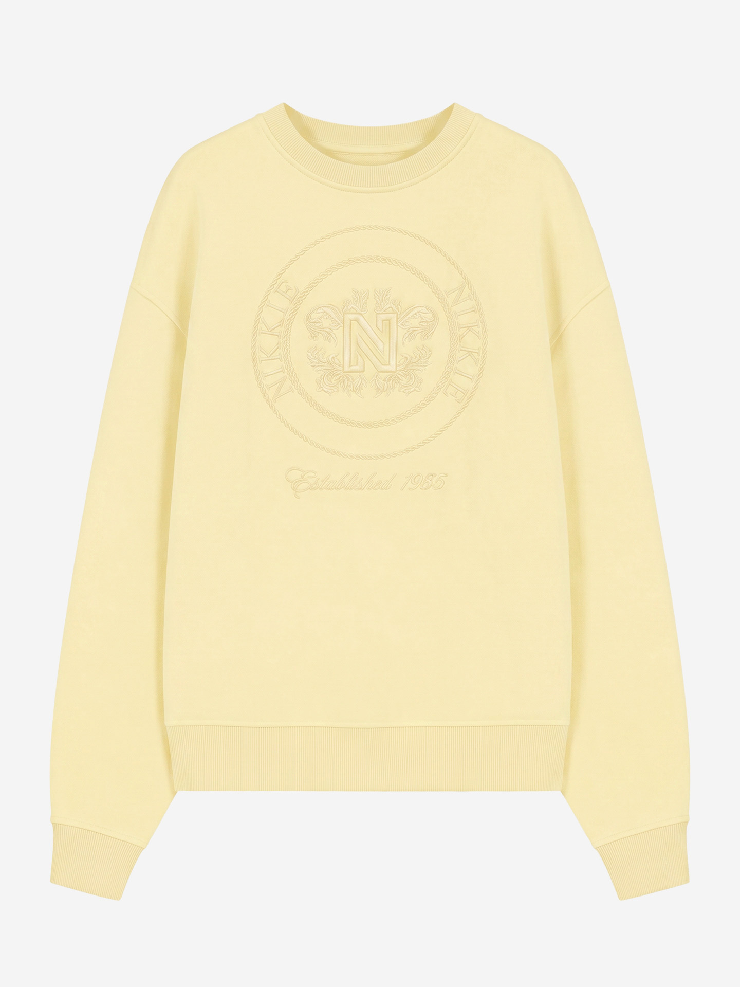 Oversized sweater with embroidered logo