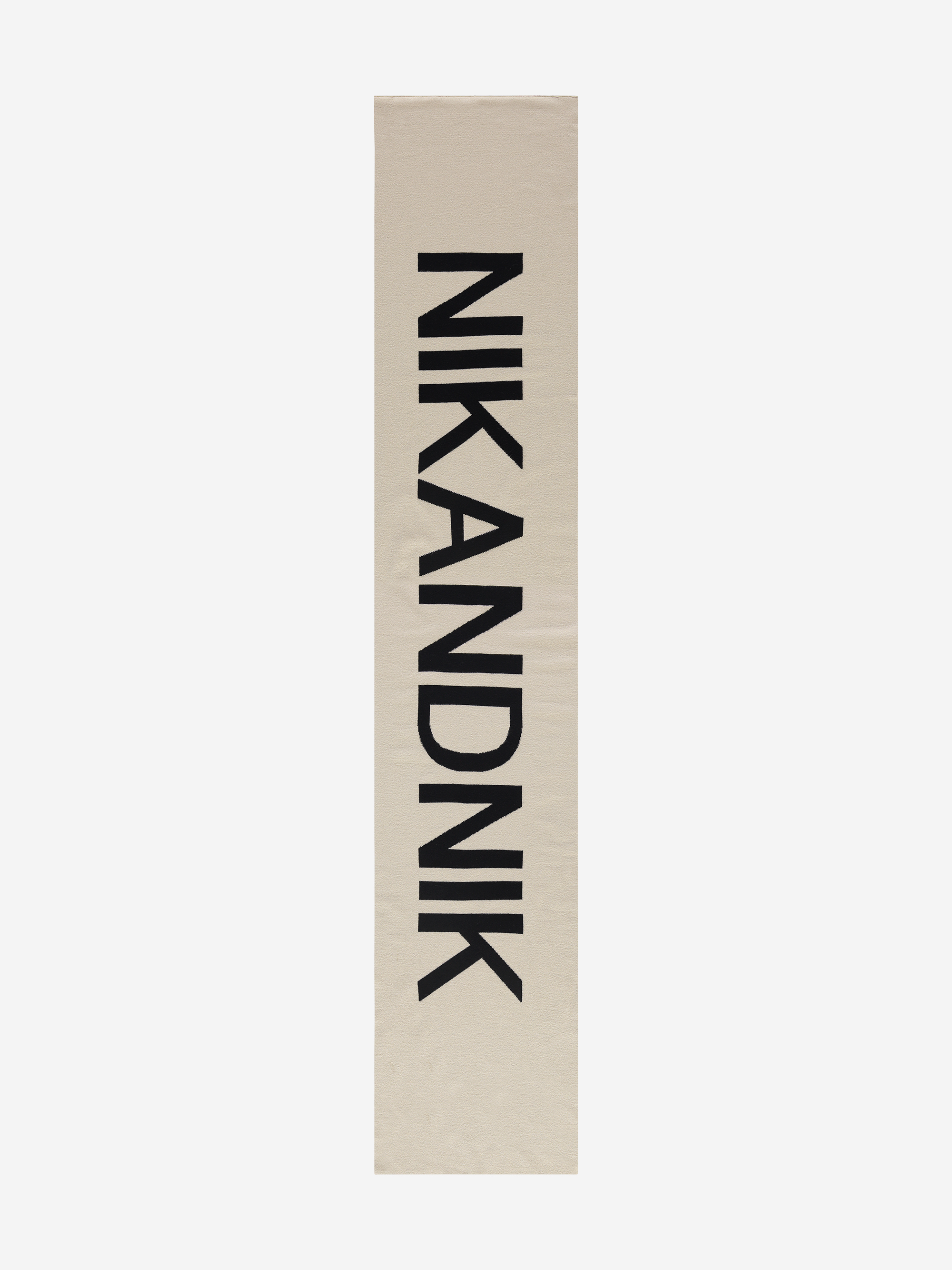 Double-sided scarf with logo