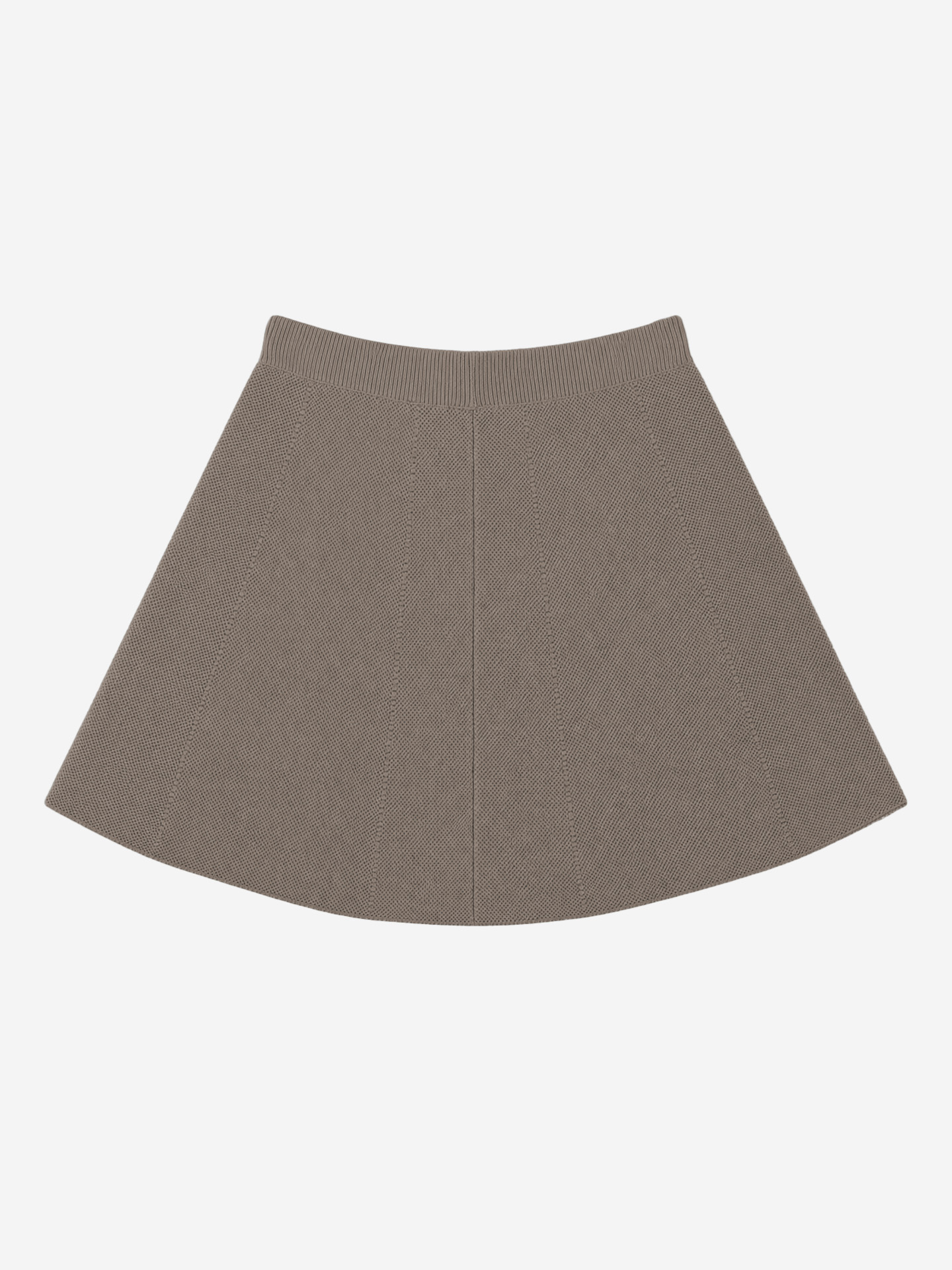 Gebreide midi rok met parel logo