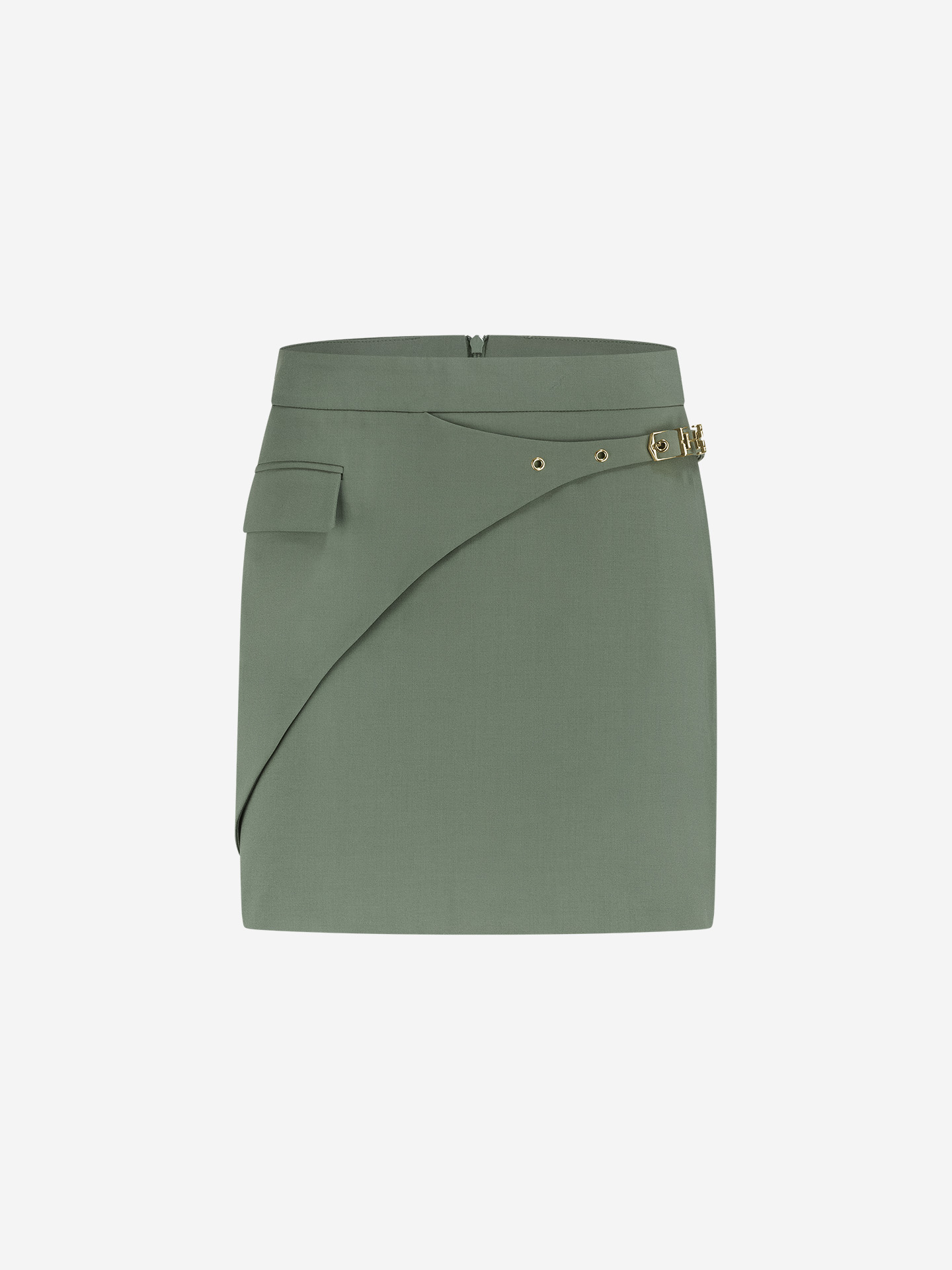 Skirt with decorative belt