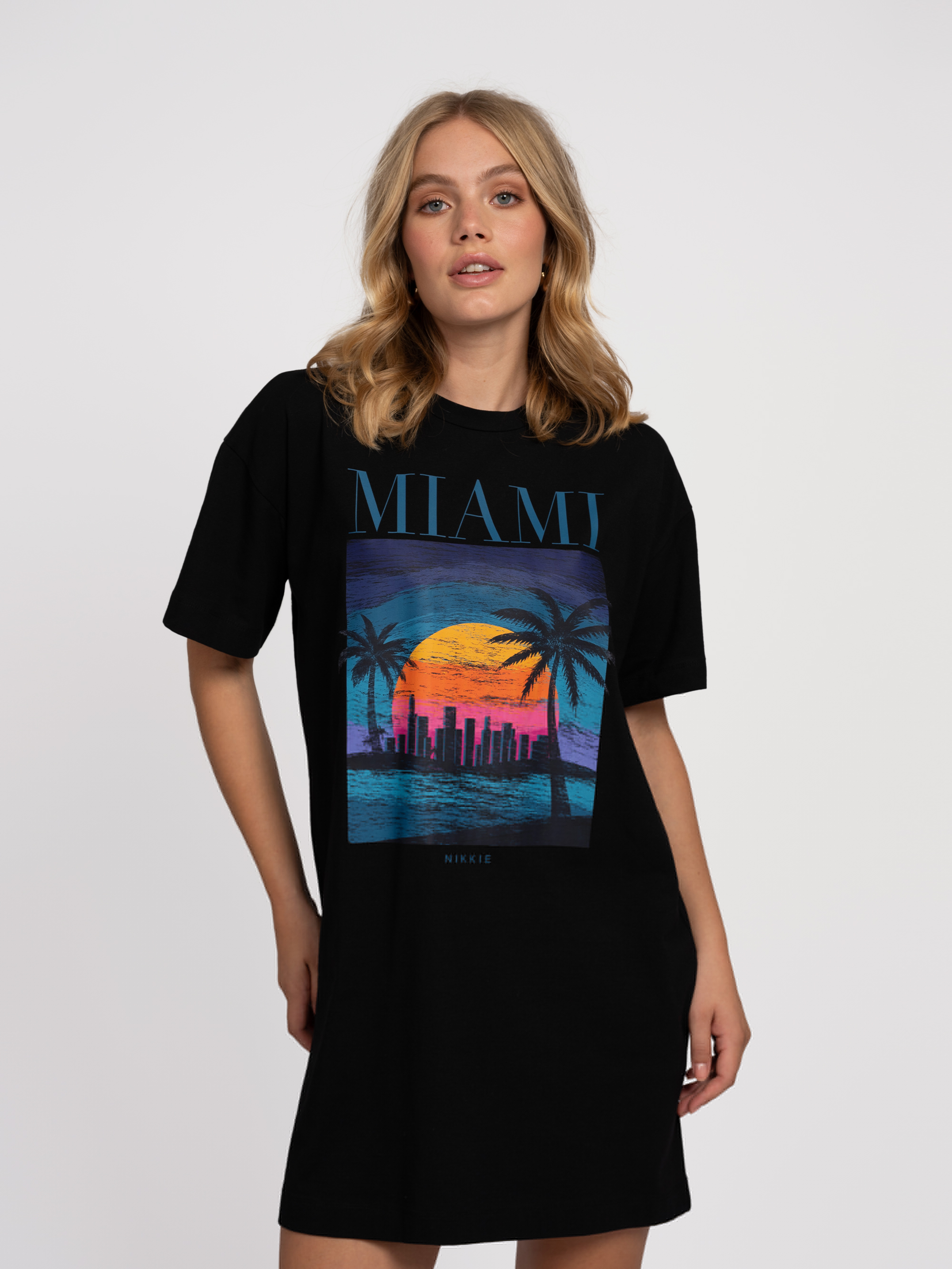 Graphic print t-shirt dress