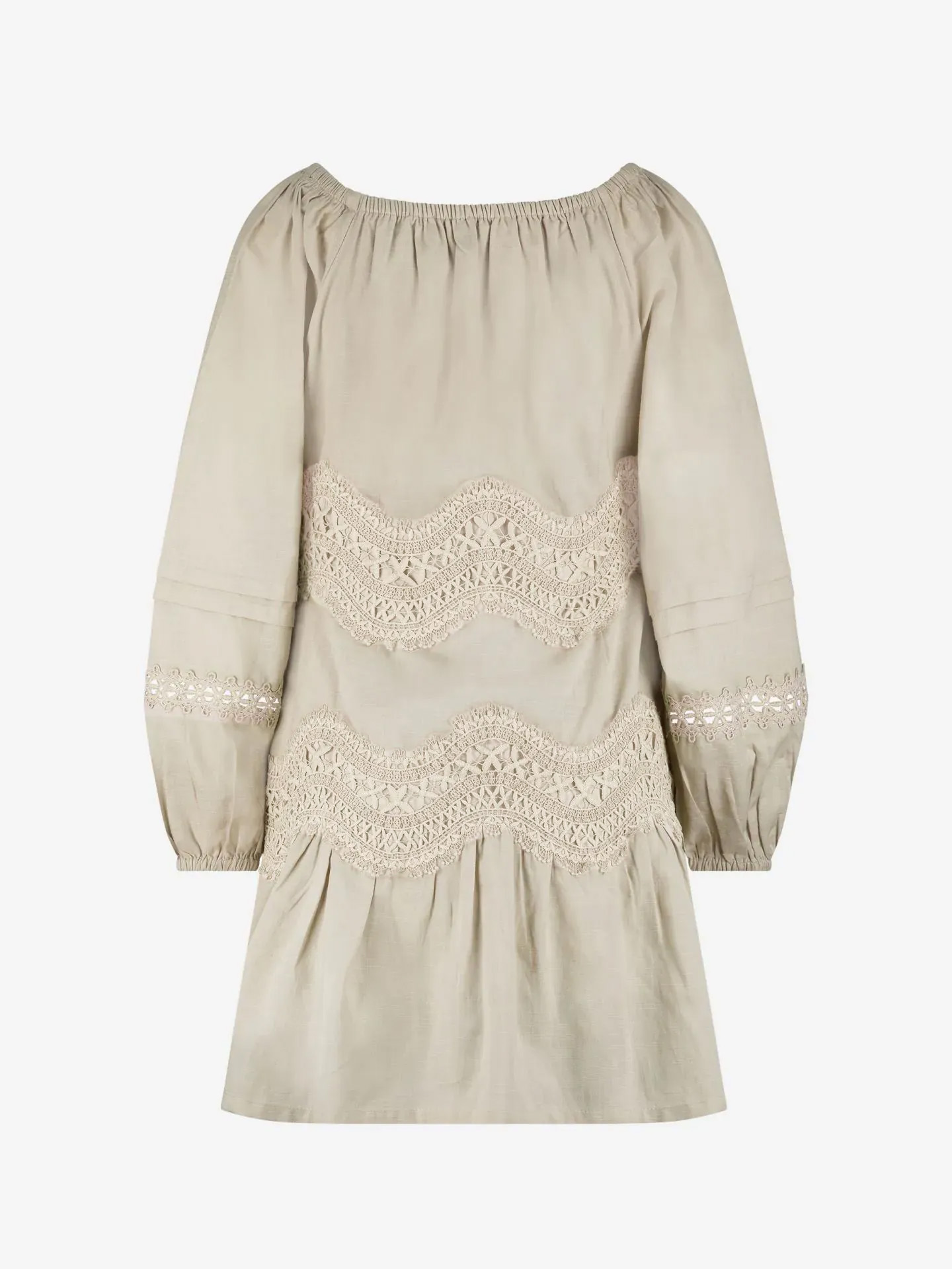 A-line dress with broderie anglaise