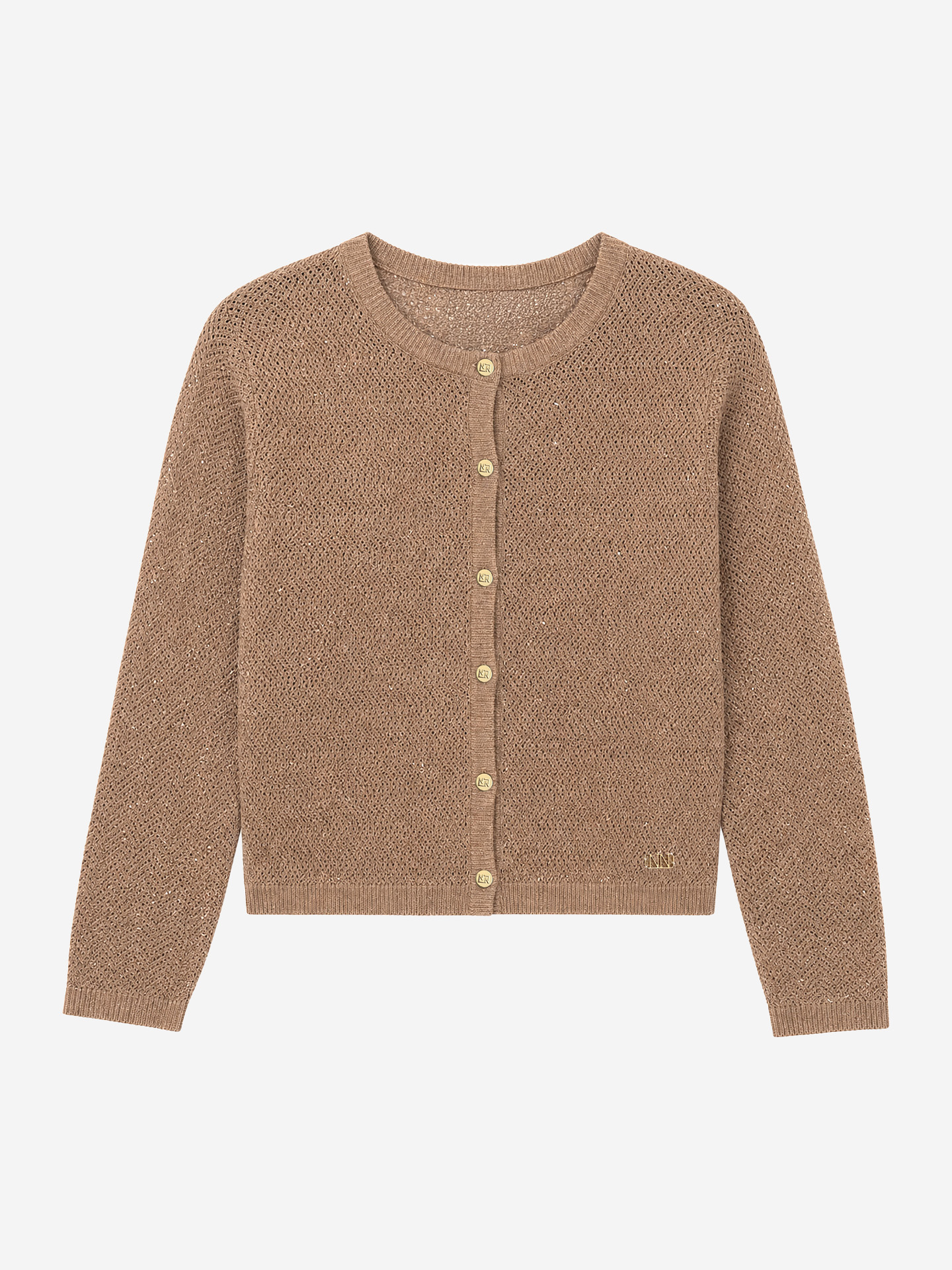 Knitted cardigan with glitter