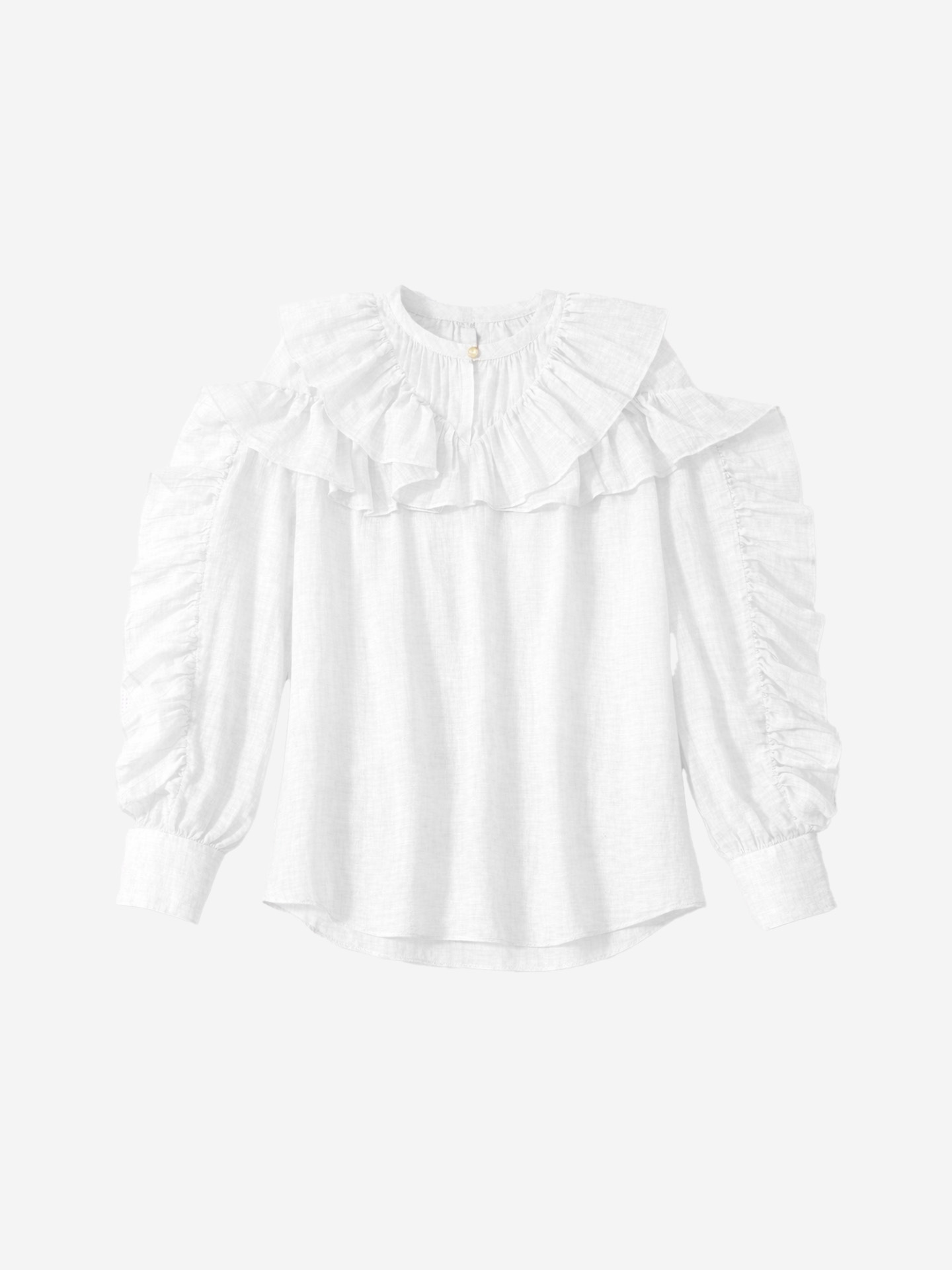Blouse with ruffles