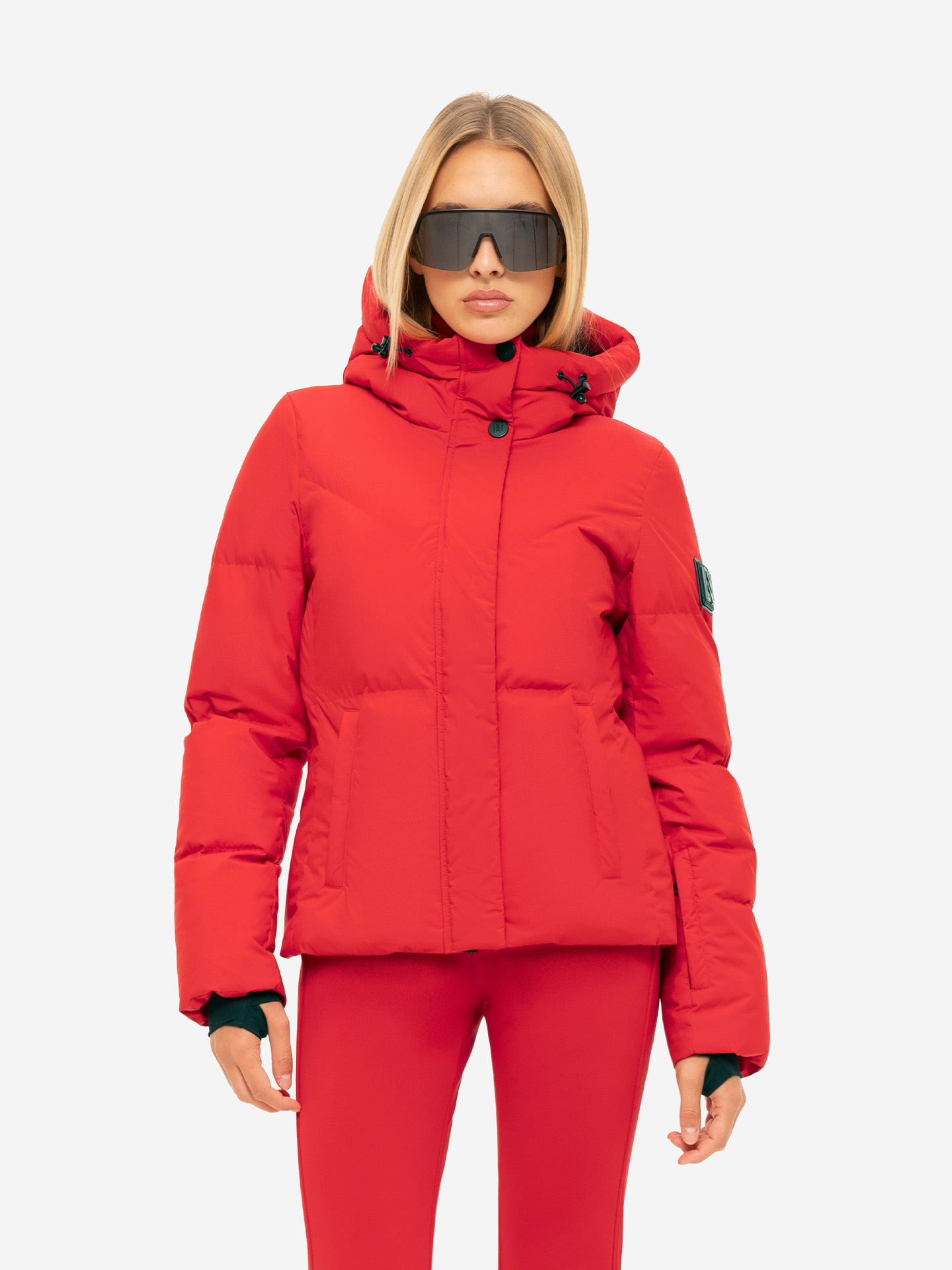 Ski puffer jacket with hood