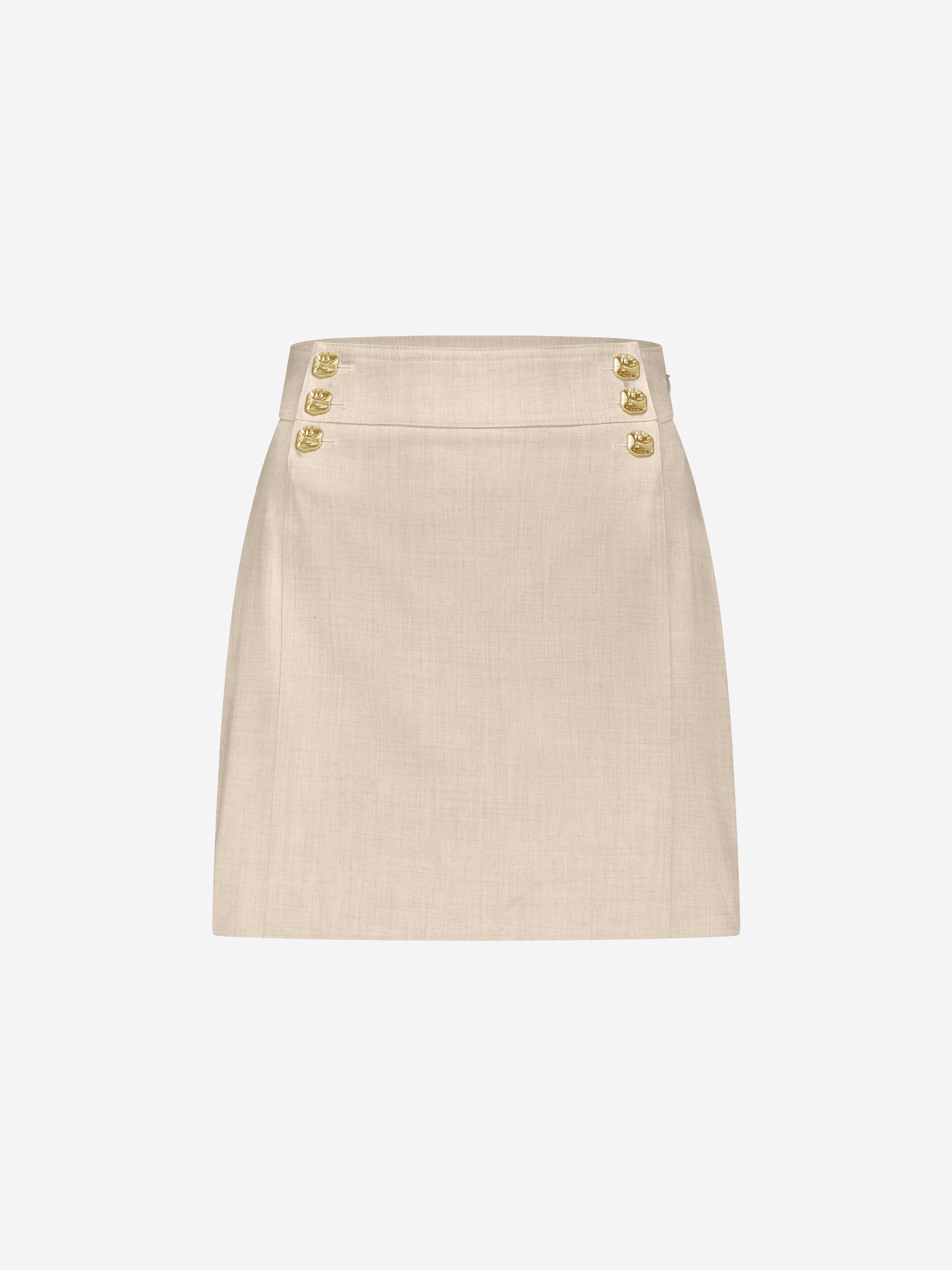 Melange skirt with button details Melange skirt with button details
