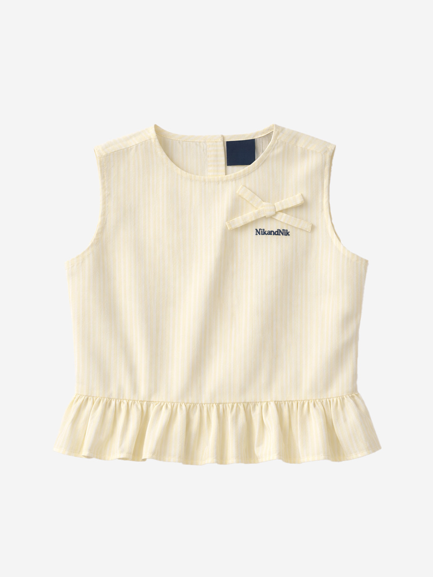 Striped top with bow detail