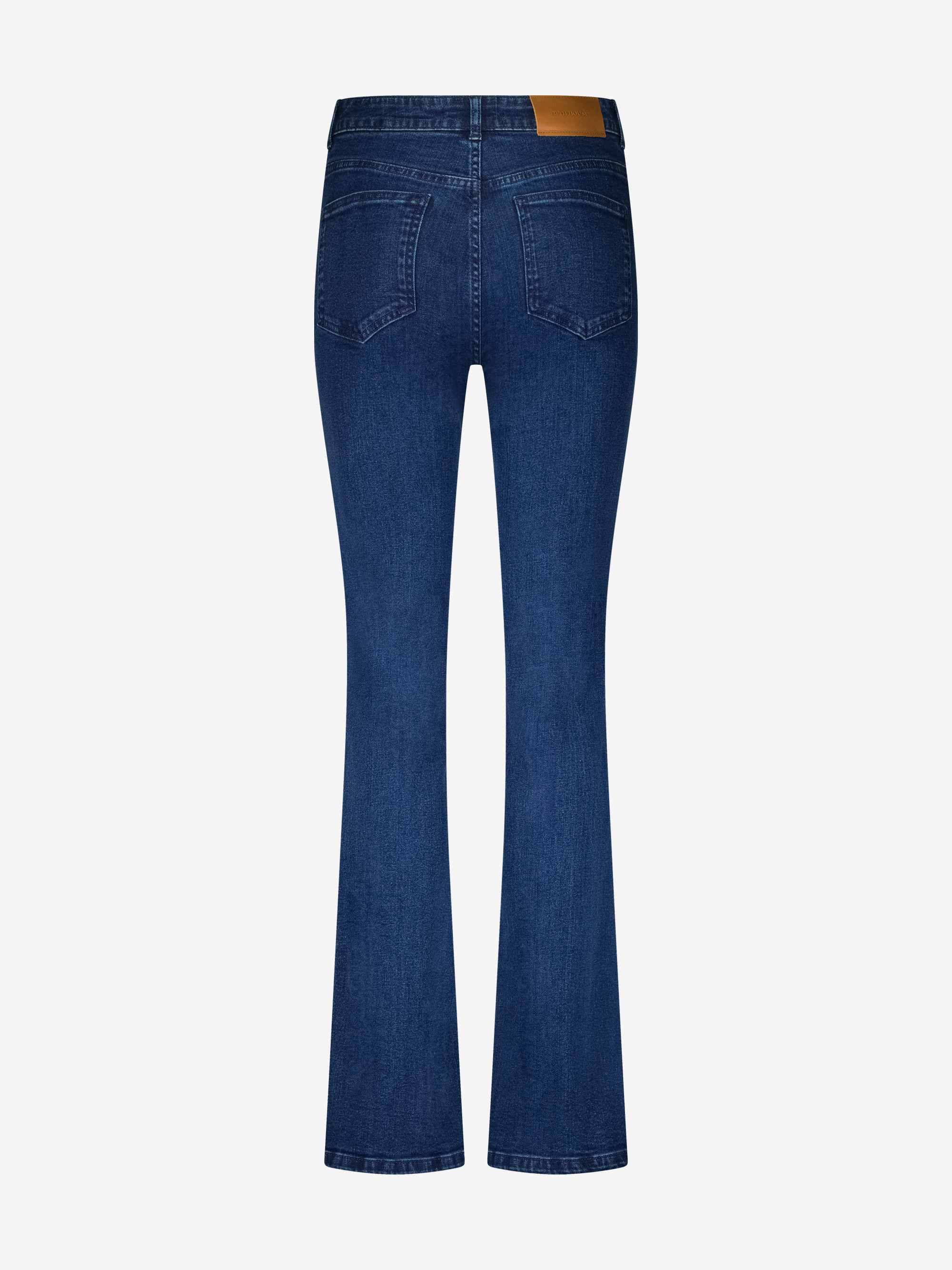 Flared jeans met gevlochten detail bij zakken