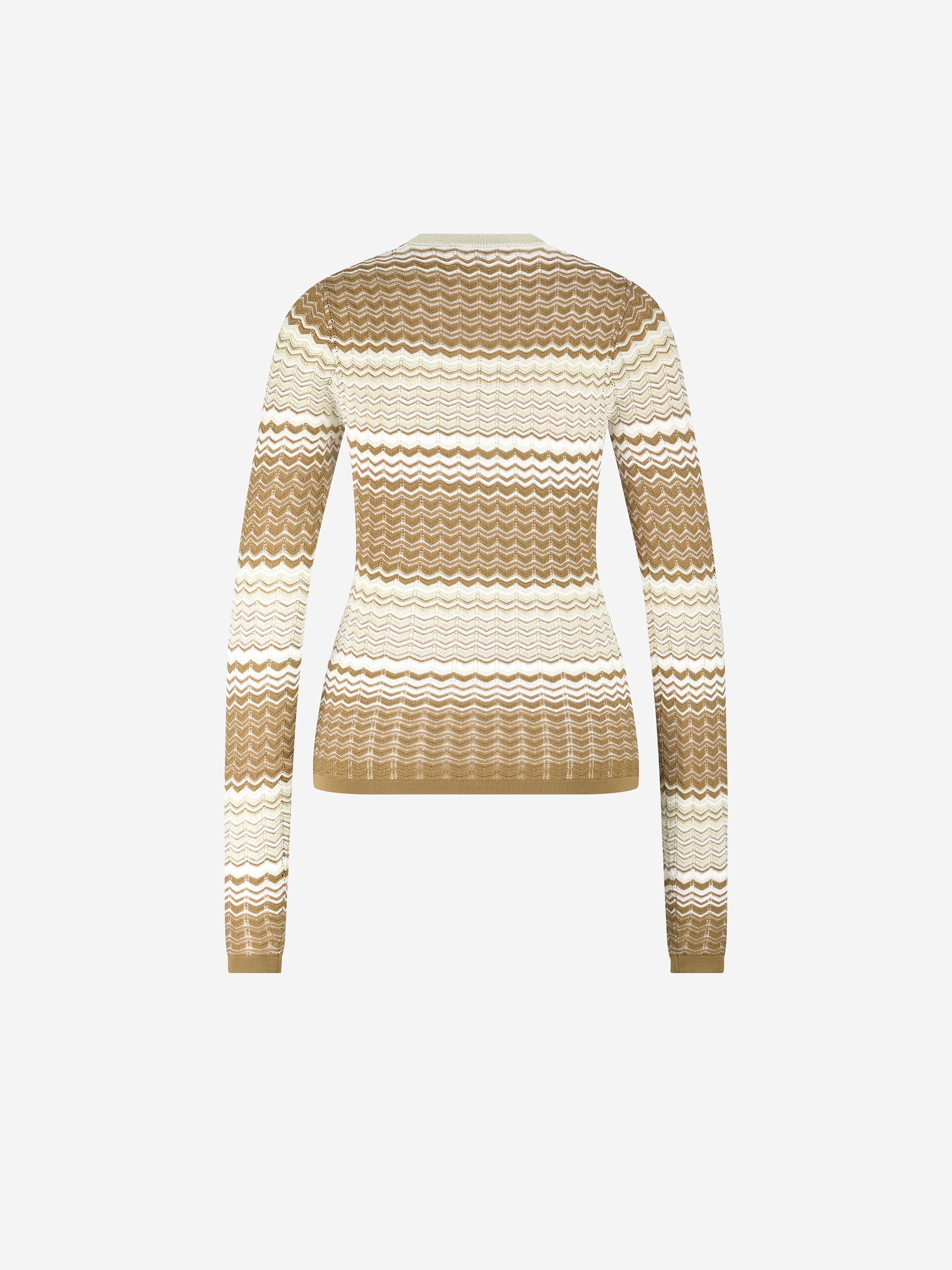 Ajour knitted top with wavy pattern