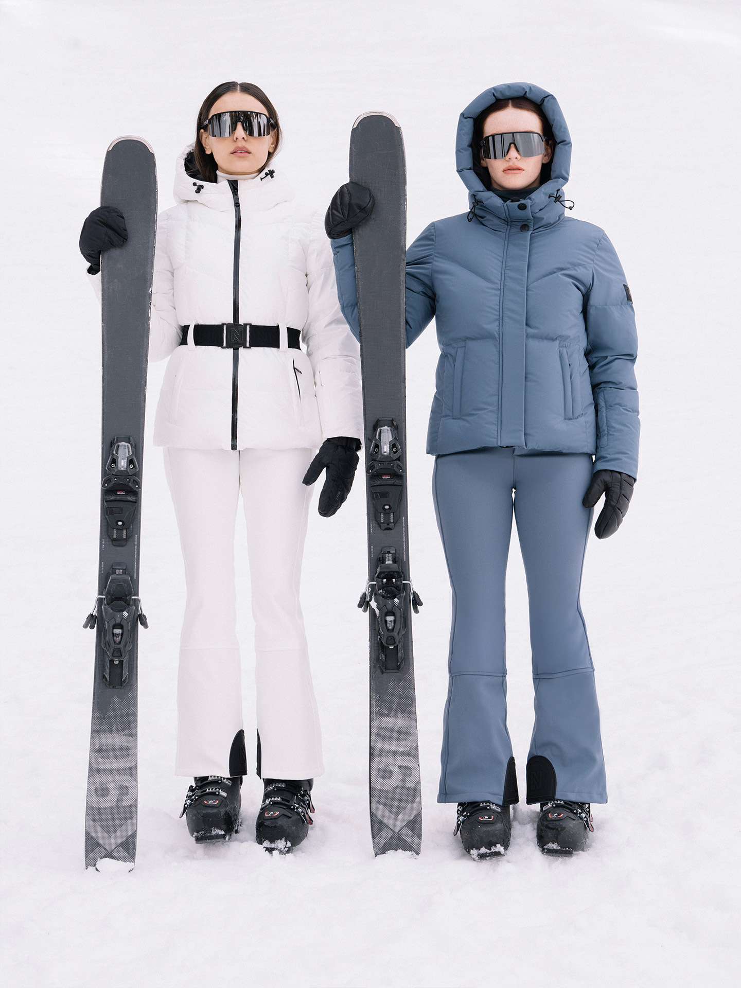 Ski pants with elastic belt