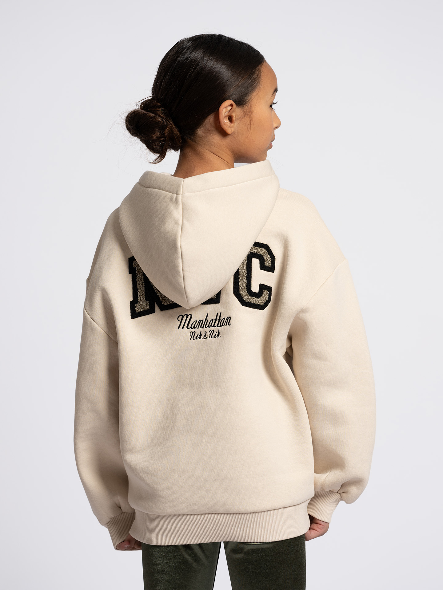 Hoodie with logo patch on the back