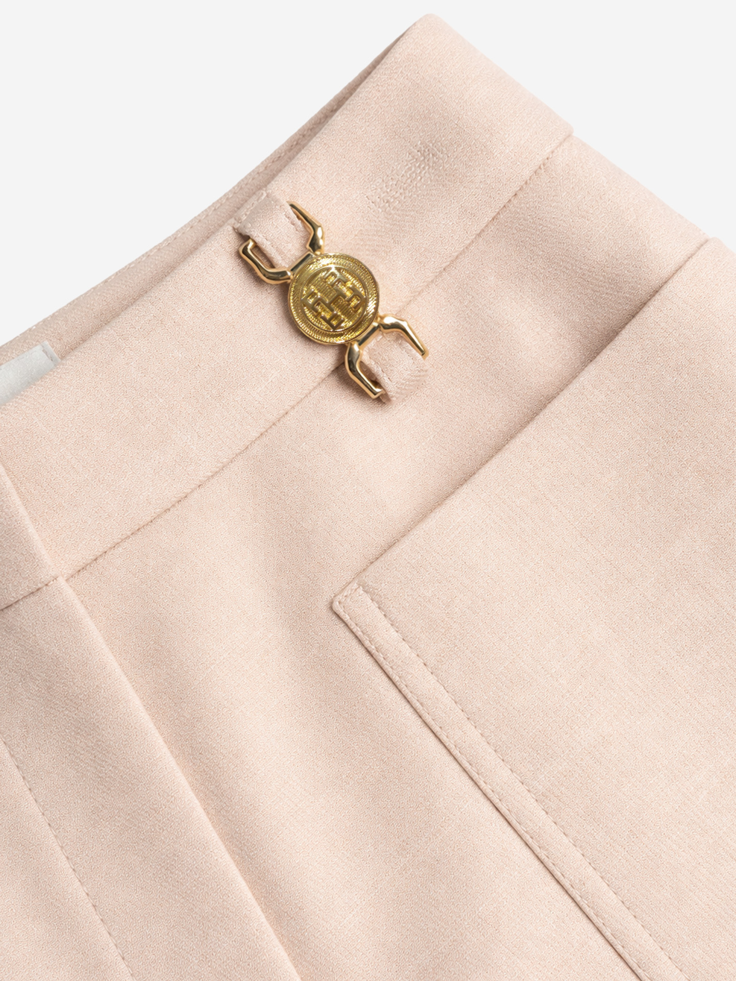 Pantalon met hardware detail