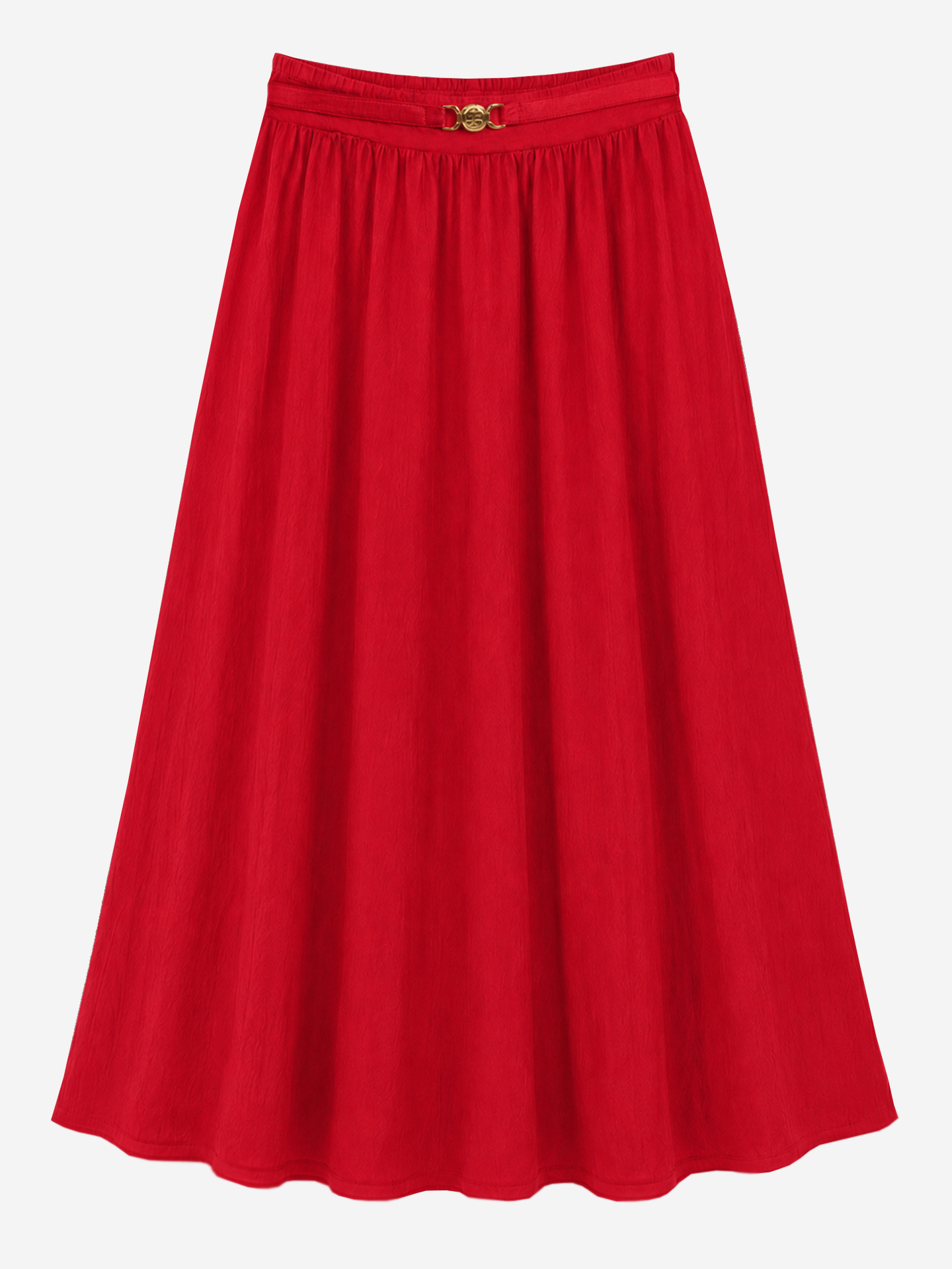 Maxi skirt with decorative belt