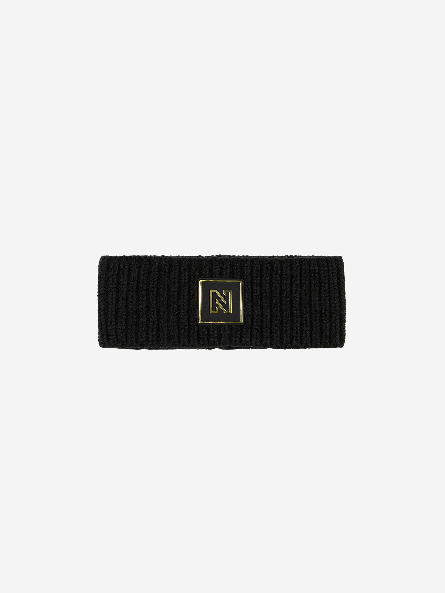 Knitted headband with logo