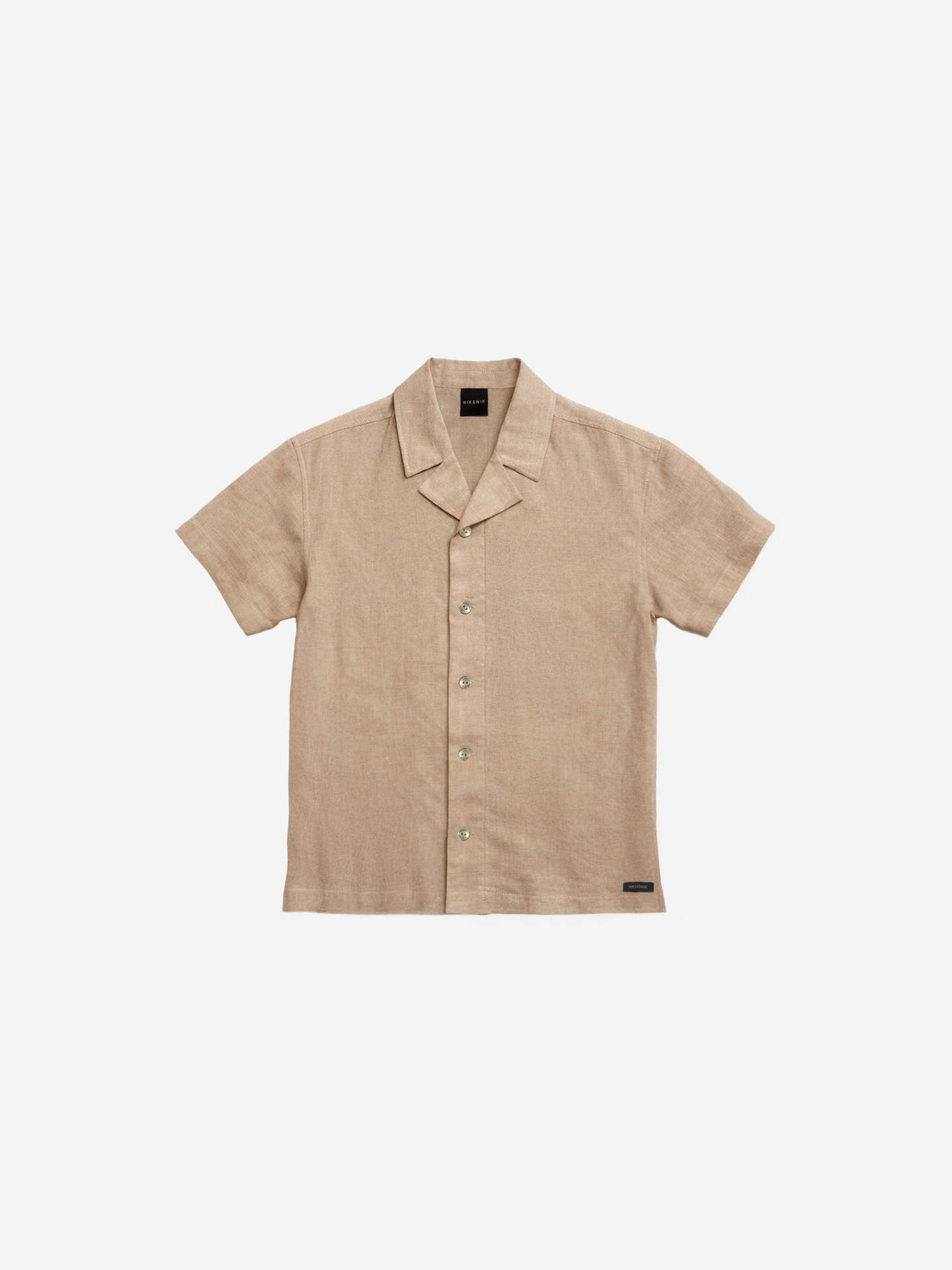 Loose-fitting shirt with linen look