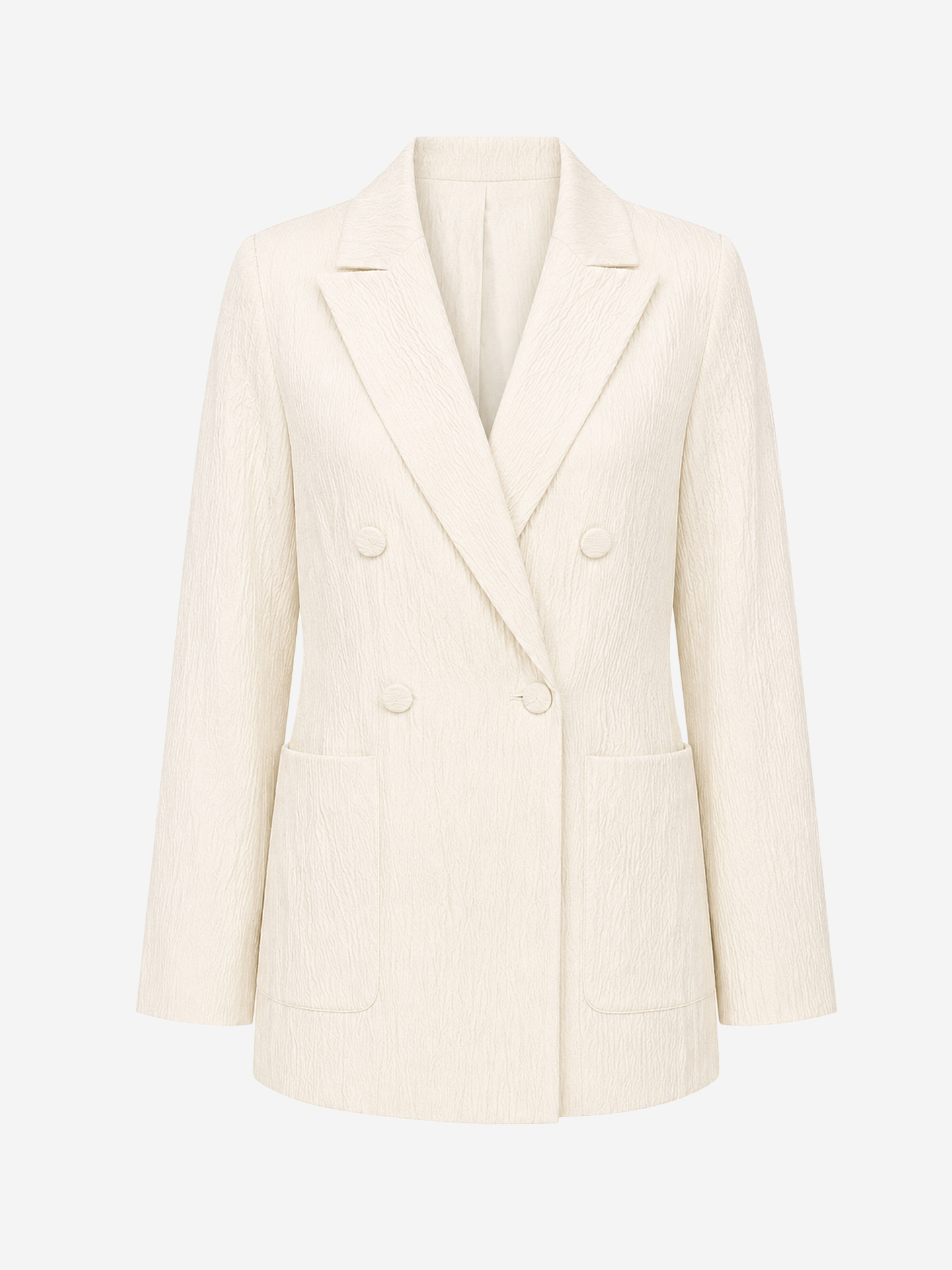 Blazer with embossed pattern