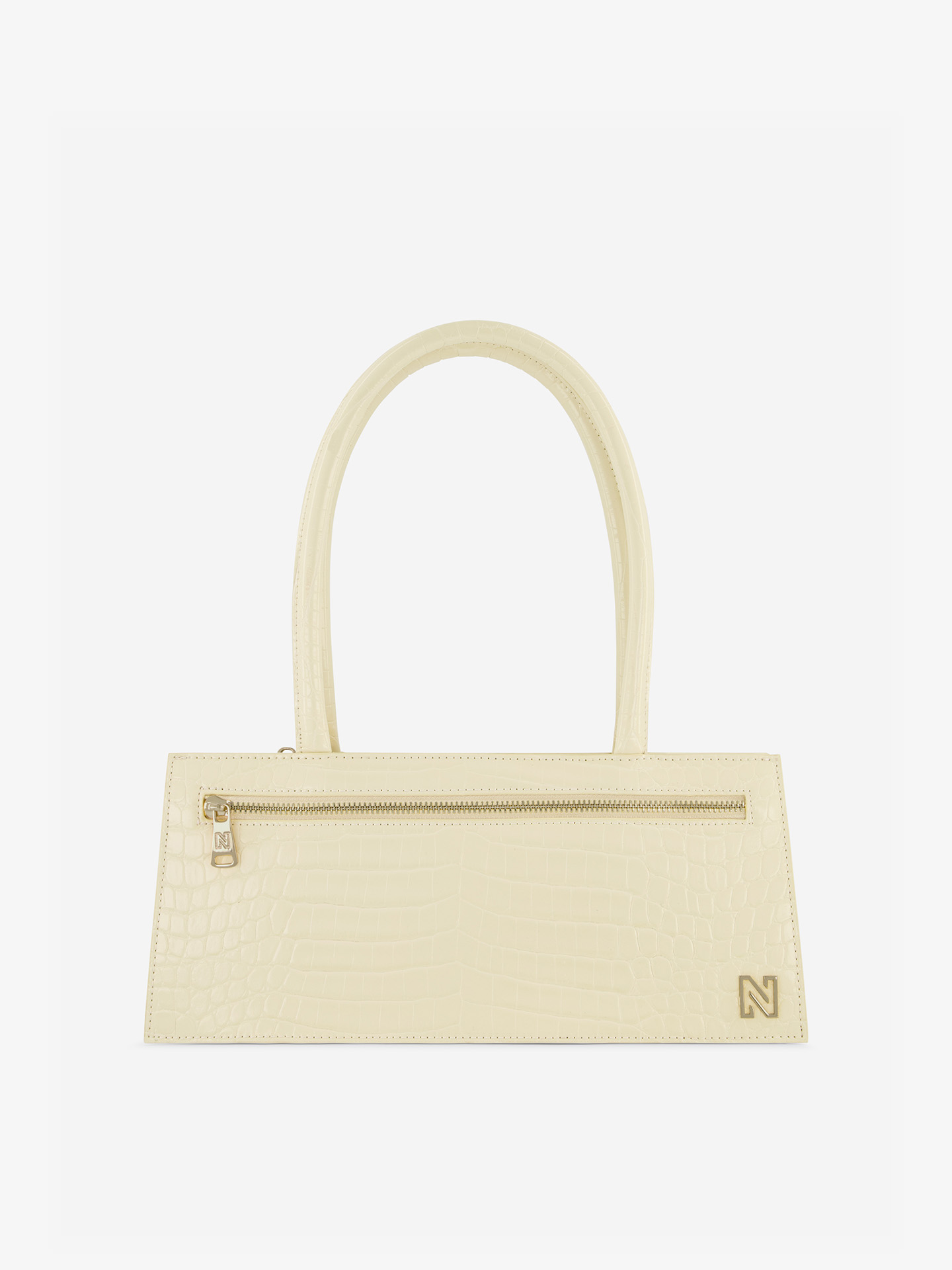 Imitation leather bag with crocodile structure